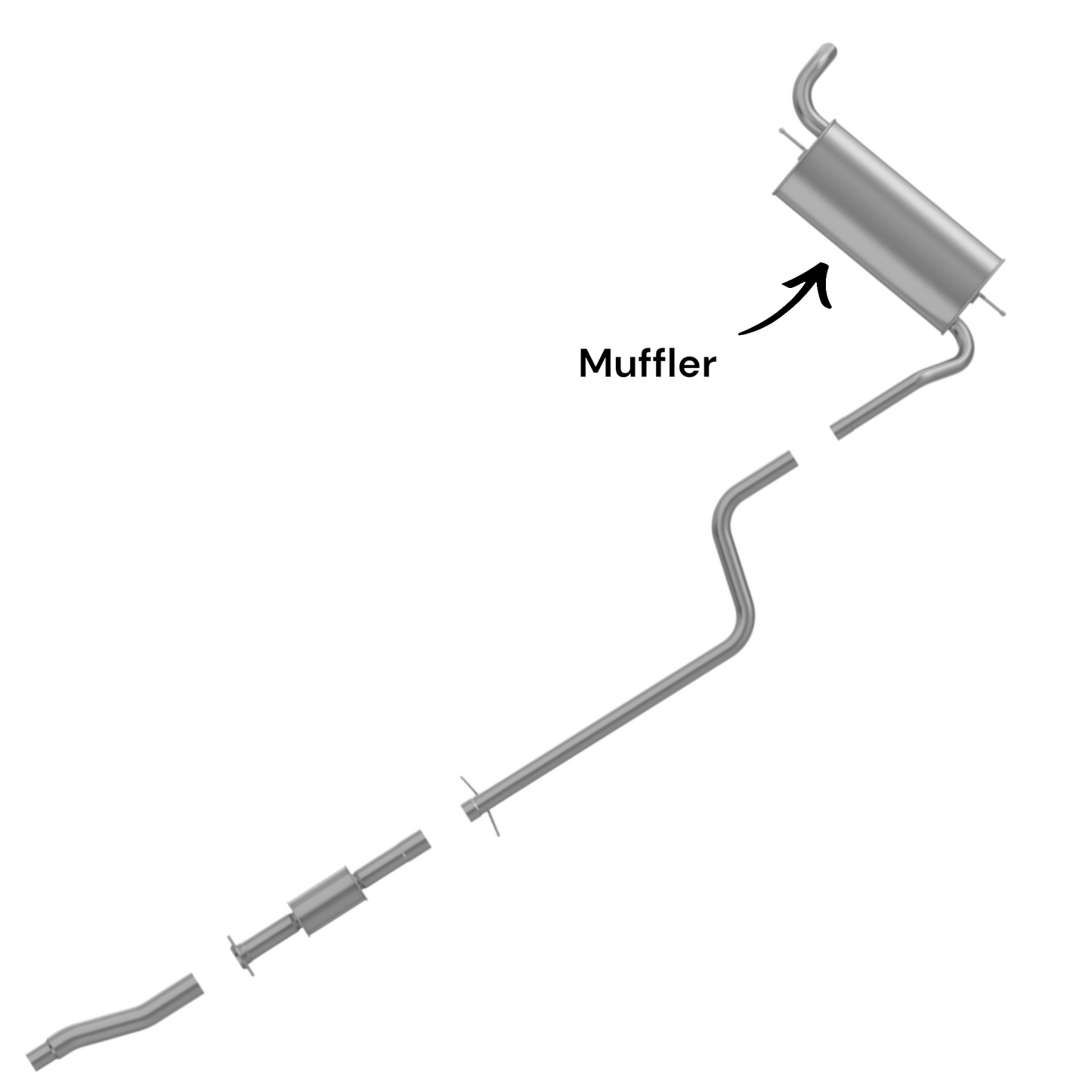 Ford Focus 1.0L (2015-2018) (Turbo) (Sedan) Muffler