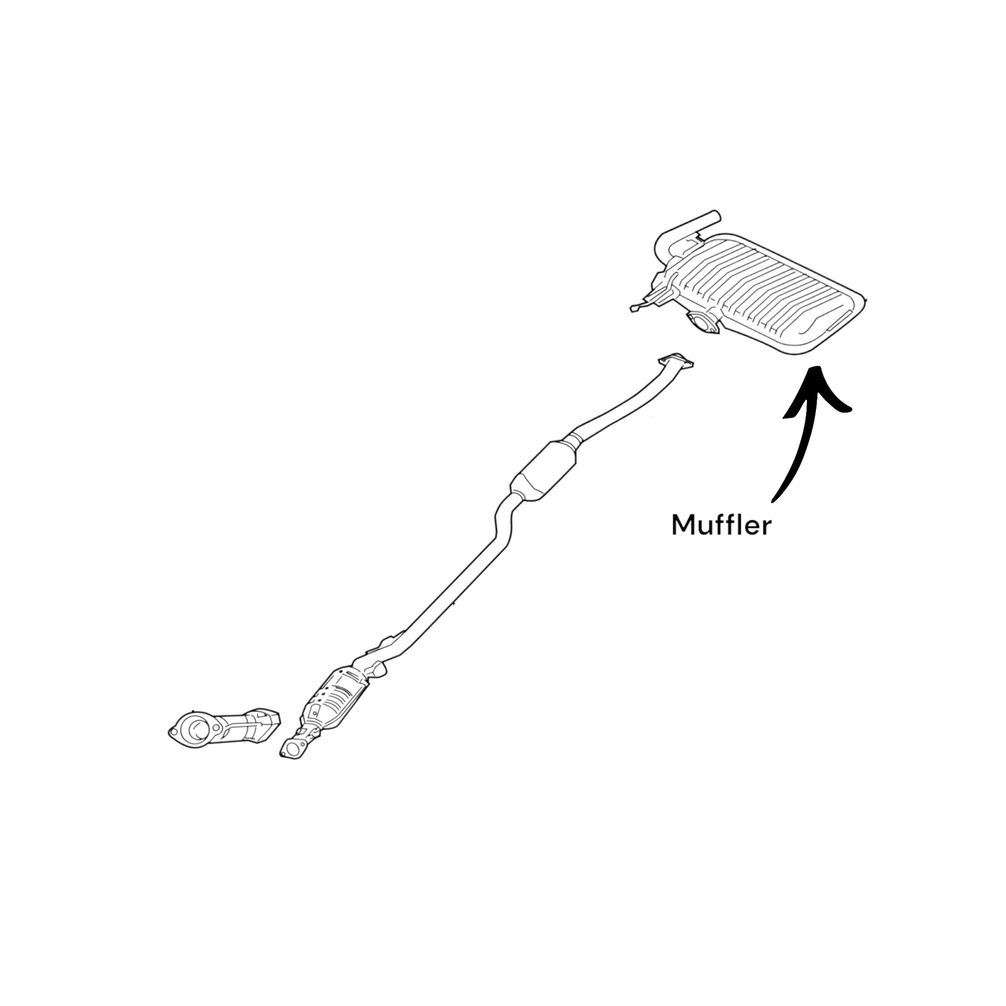 Mitsubishi Lancer 2.4L (2012-2017) Hatchback Rear Muffler