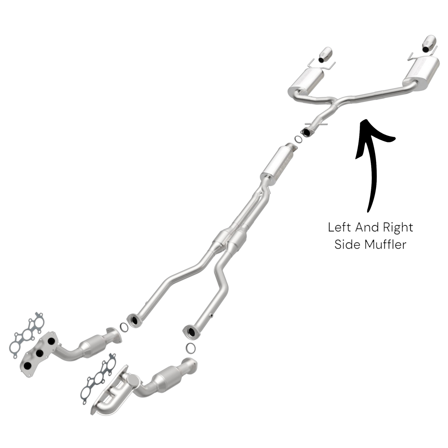 Lexus IS250 2.5L 2006-2013 Left And Right Side Y Pipe Muffler