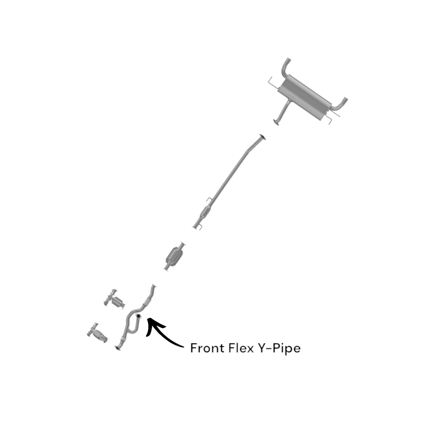 Hyundai Tucson 2.7L (2005-2008) FWD V6 Front Flex Y-Pipe