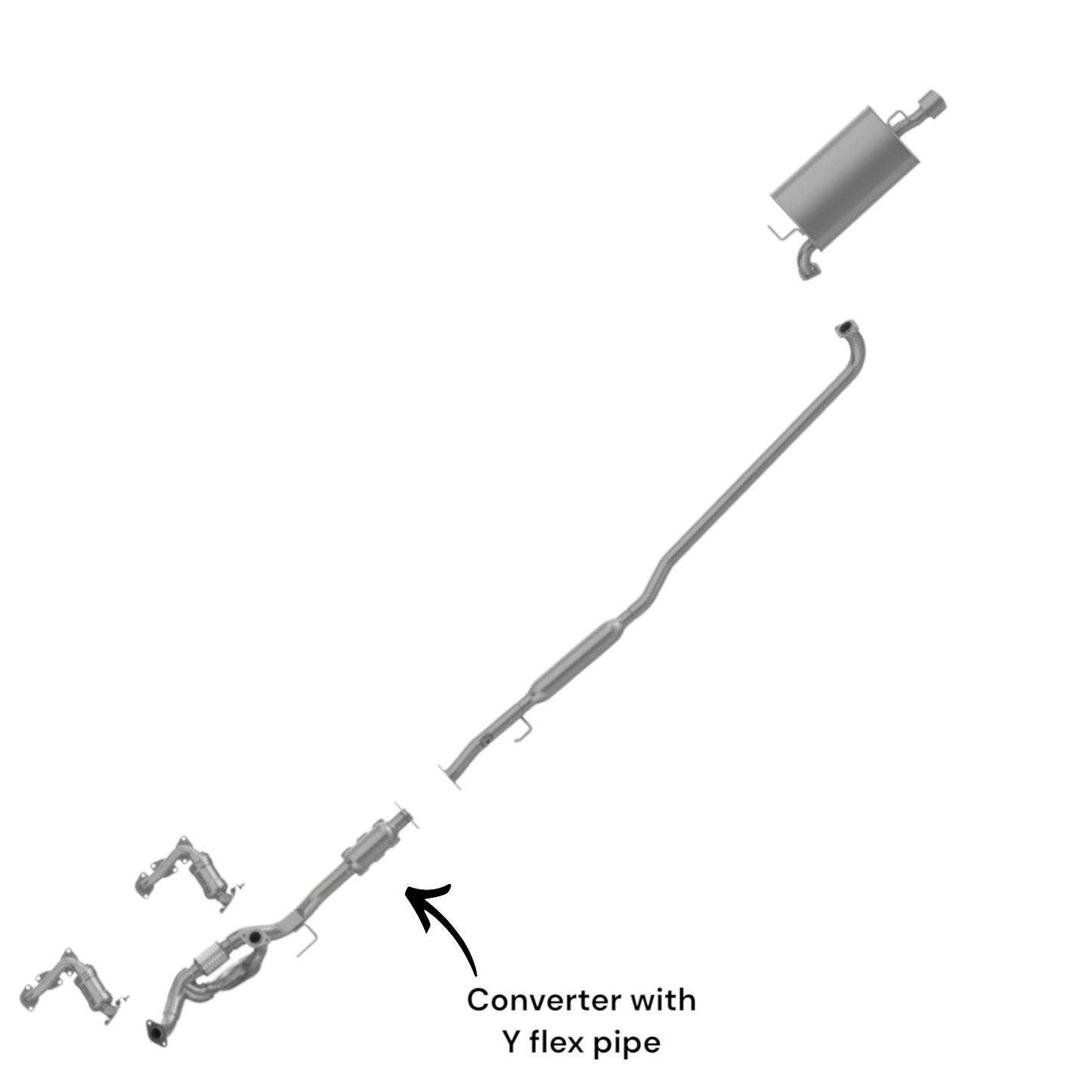 Toyota Solara 3.0L (1999-2003) Converter with Y flex Pipe