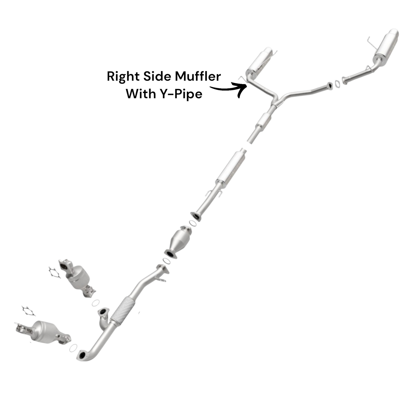 Acura TL 3.5L (2009-2014) Right Side Muffler With Y-Pipe