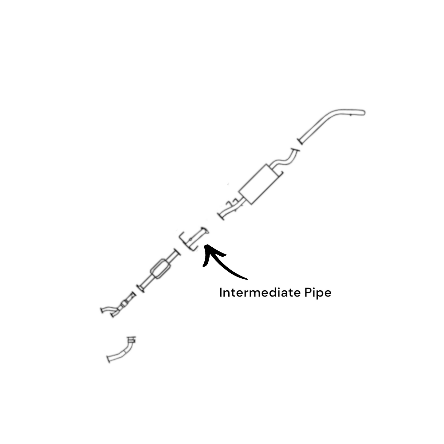 Mitsubishi Montero Sport 3.0L (1997-2003) Intermediate Pipe