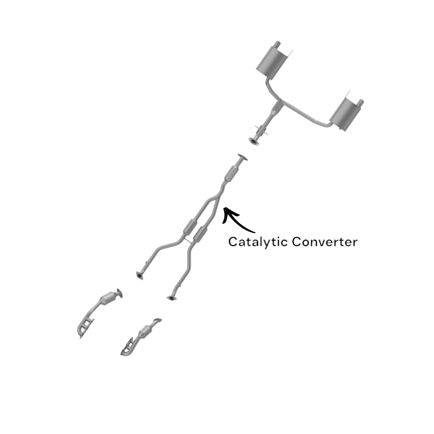 Lexus IS350 3.5L (2011, 2012) AWD Catalytic Converter