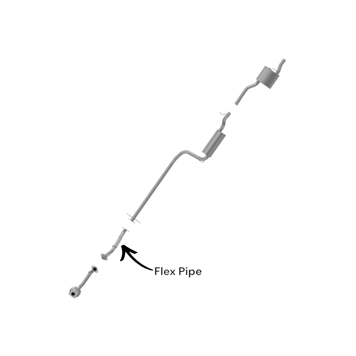 Ford Focus 2.0L (2000-2004) Flex Pipe Short (Code P)