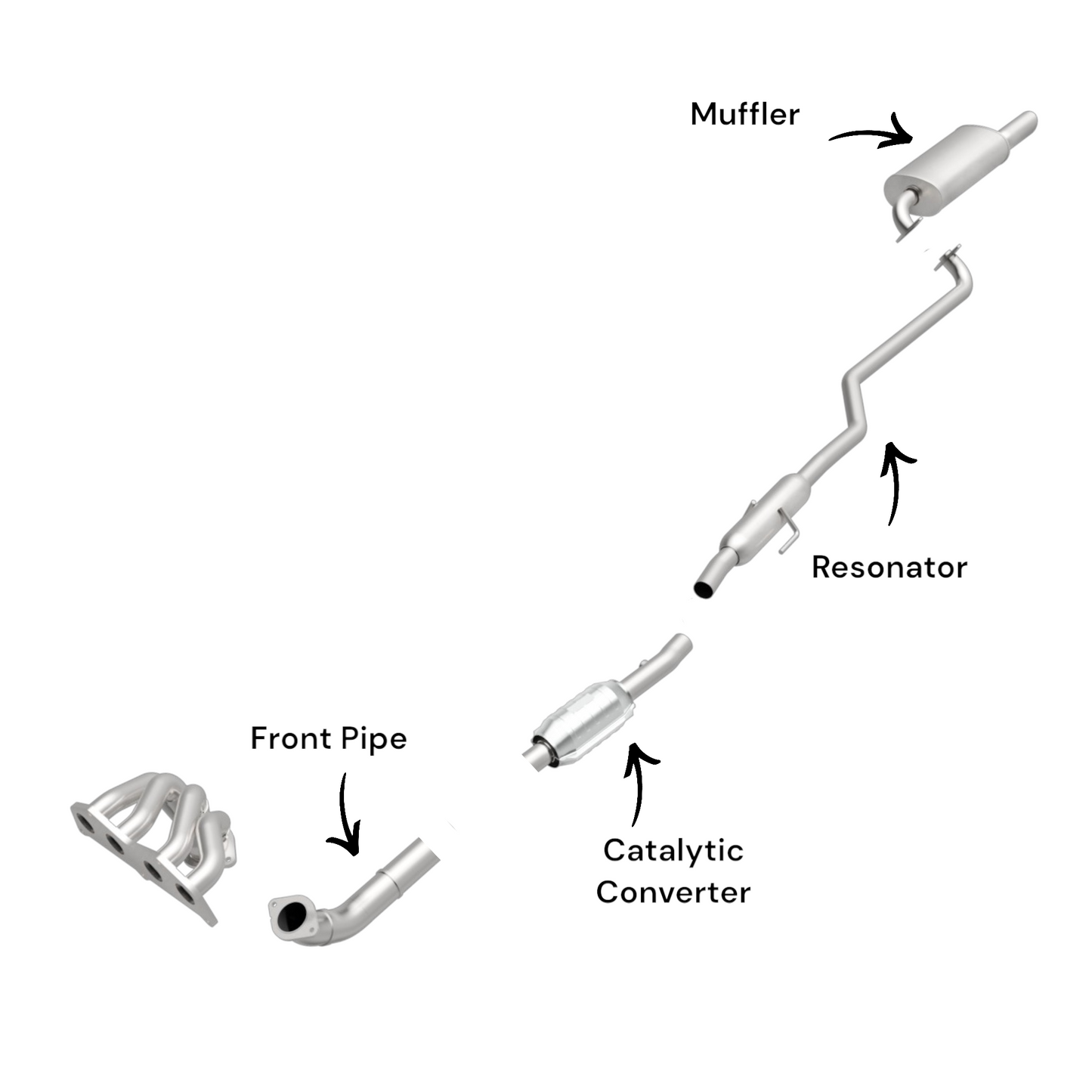 Toyota Corolla 1.8L (1998-2002) Complete Exhaust