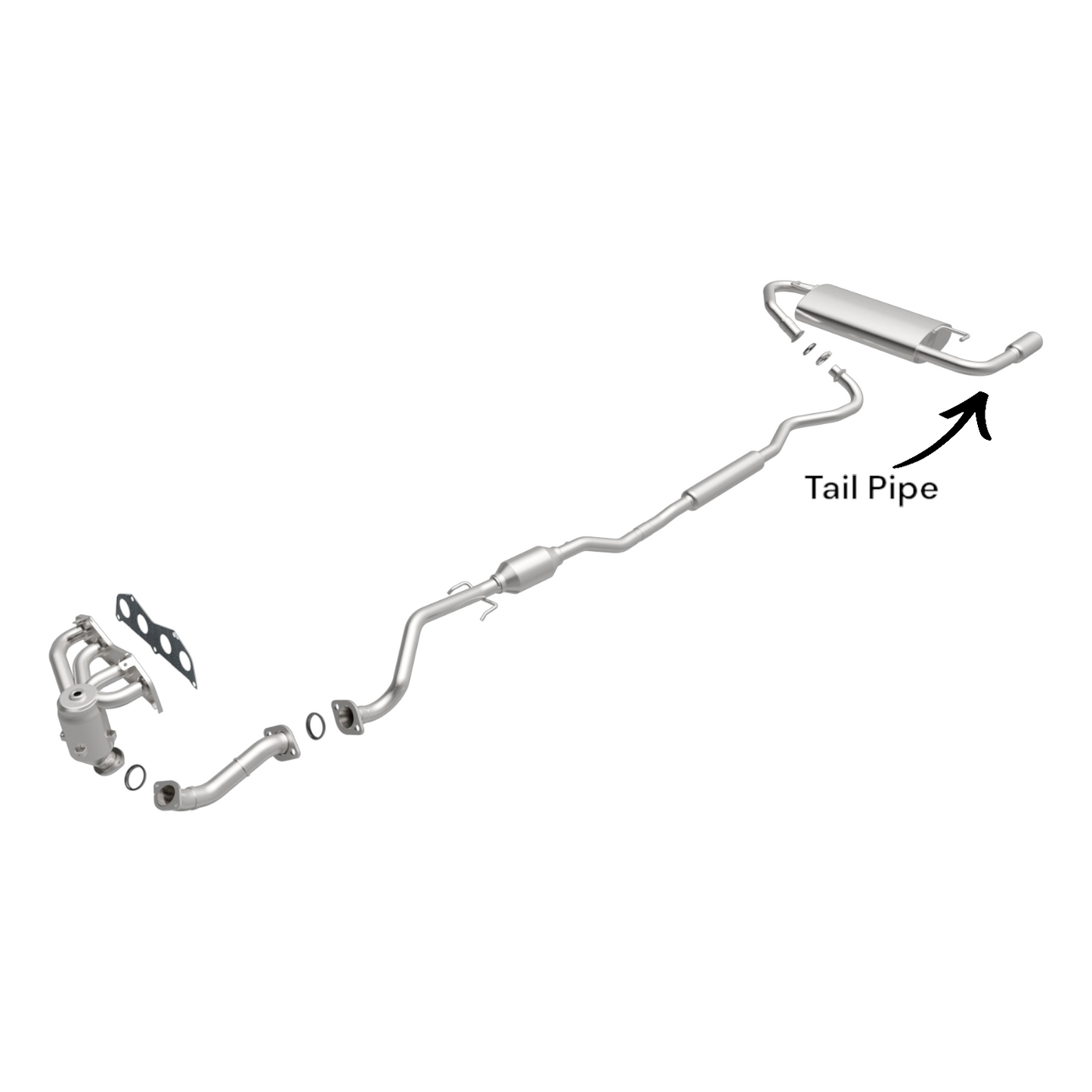Toyota Matrix Base & XR 1.8L V4 (2003,2004,2005,2006,2007,2008) FWD Tail Pipe
