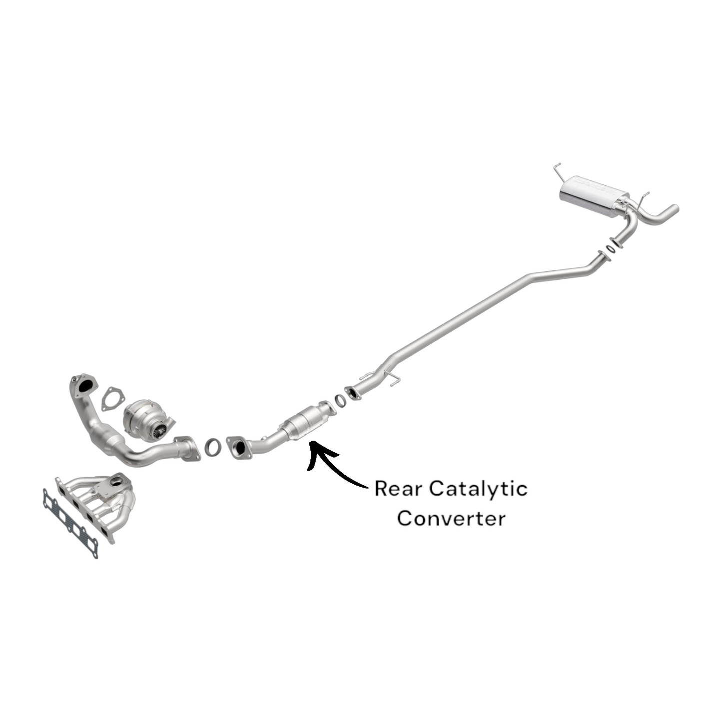 52437 - Nissan Juke 1.6L (2011, 2012, 2013, 2014, 2015) turbo F.W.D. Rear Catalytic Converter