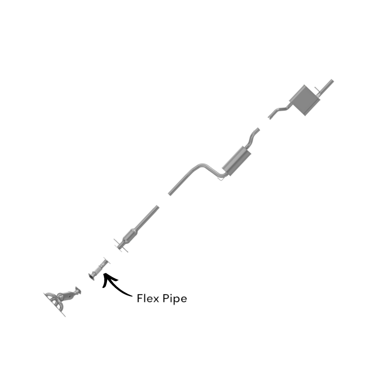 Ford Focus 2.0L (2005-2009) Flex Pipe (Automatic Transmission)