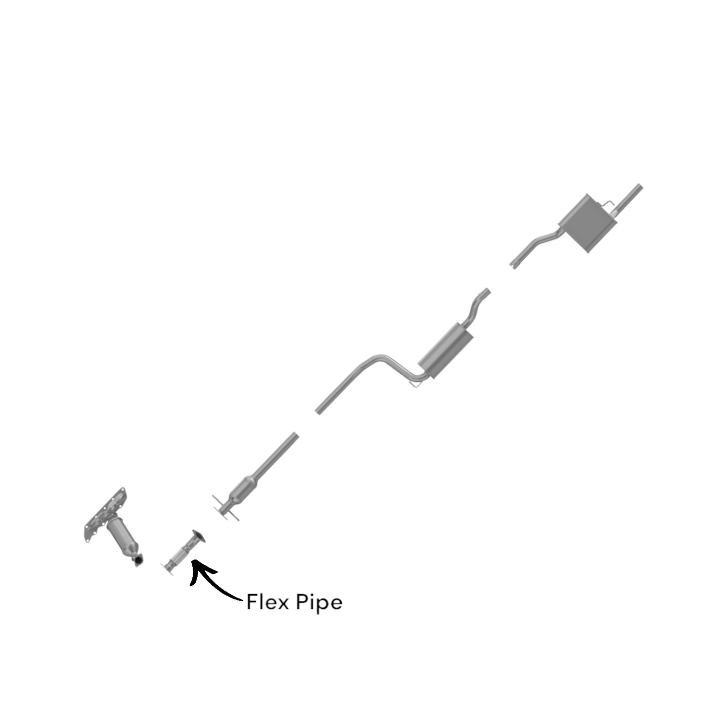 Ford Focus 2.3L (2003-2004) Flex Pipe (Automatic Transmission)