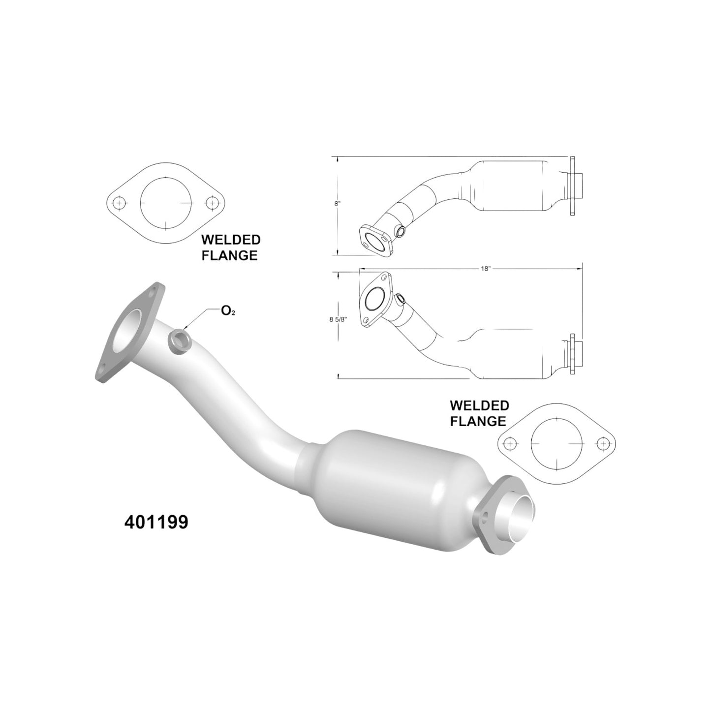 Cadillac SRX 3.6L V6 (2004-2007) Driver & Passenger Side Catalytic Converters