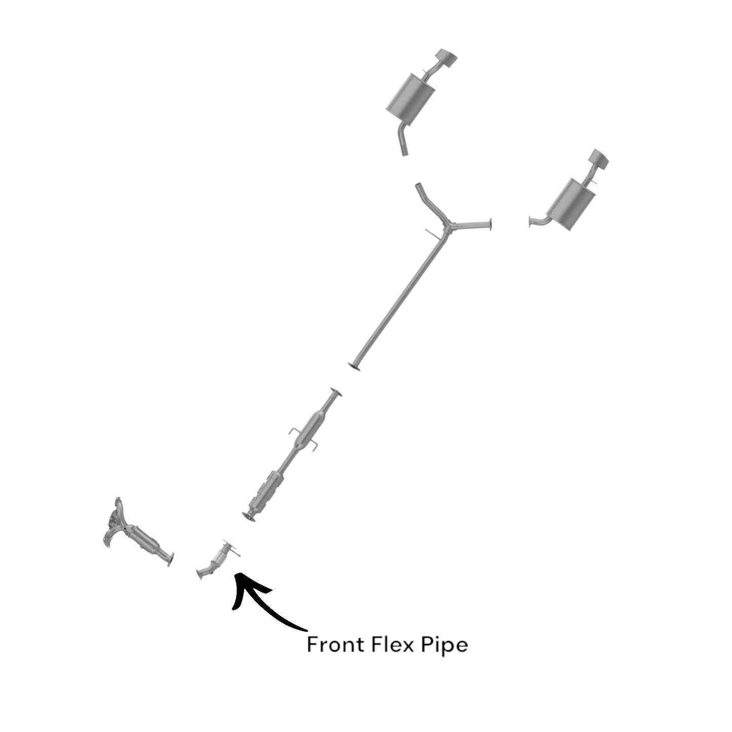 KIA Optima 2.4L (2011-2016) 4 Cylinder Front Flex Pipe (Except Korean Built)