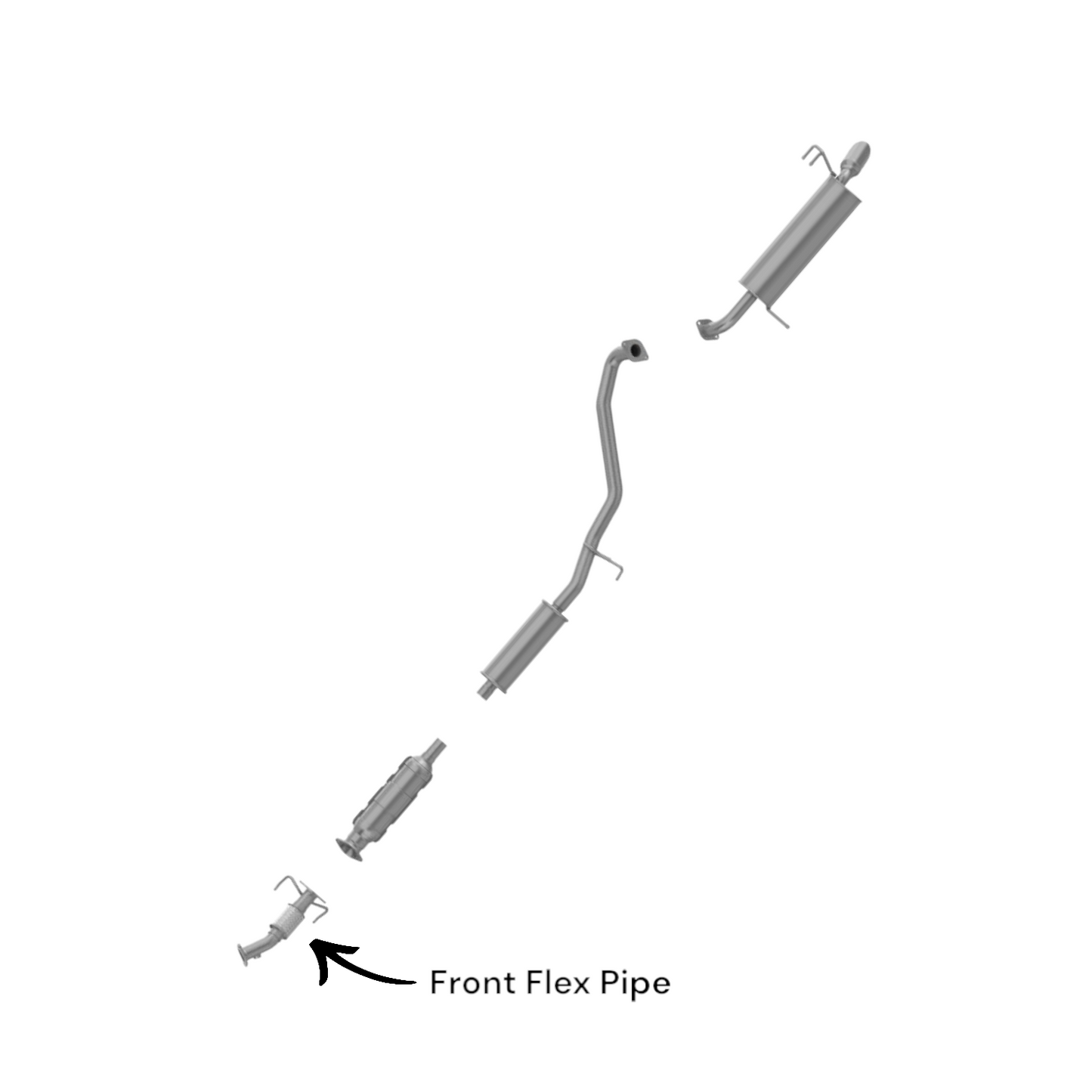 KIA Soul 2.0L (2012, 2013) Front Flex Pipe