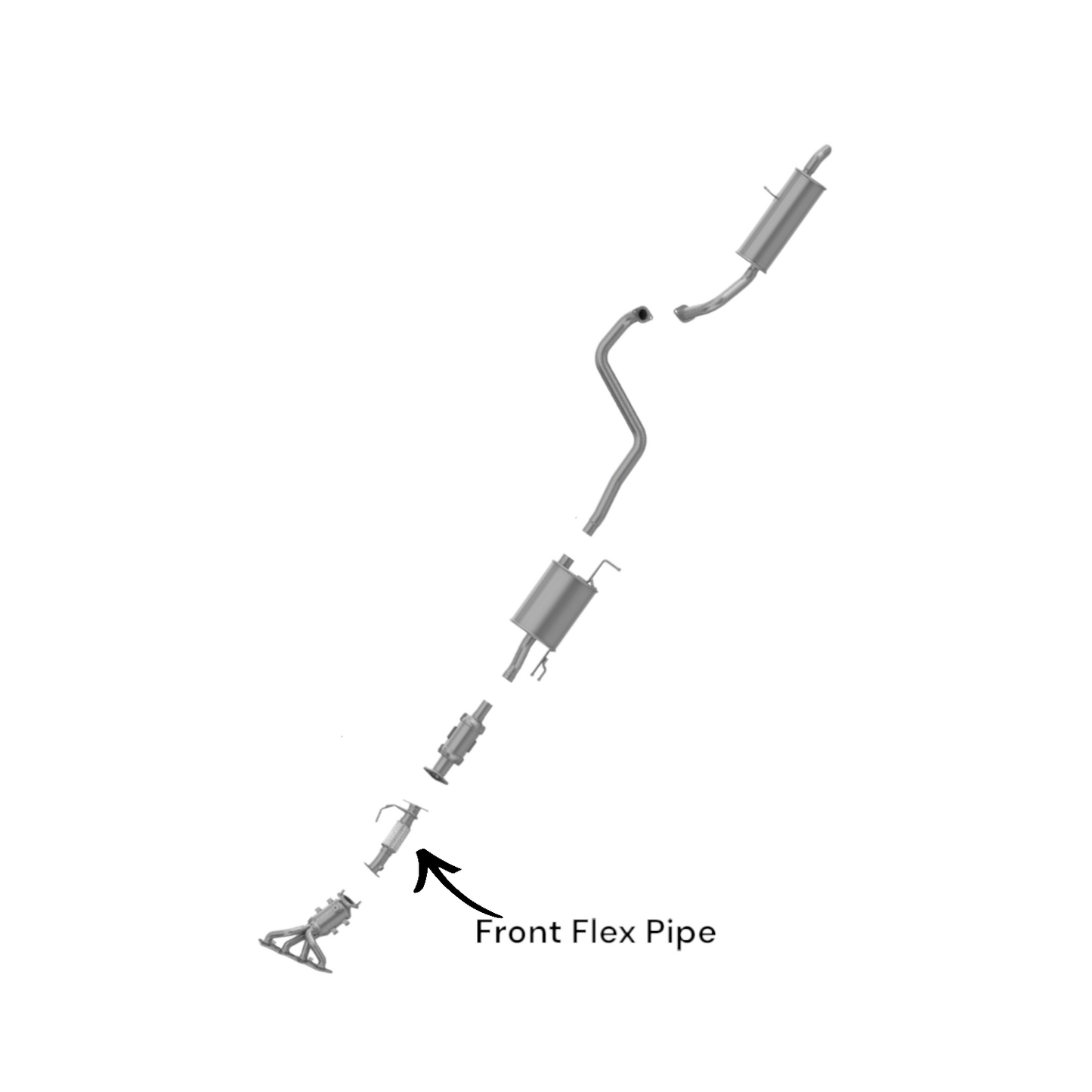 KIA Soul 1.6L (2014-2019) Front Flex pipe