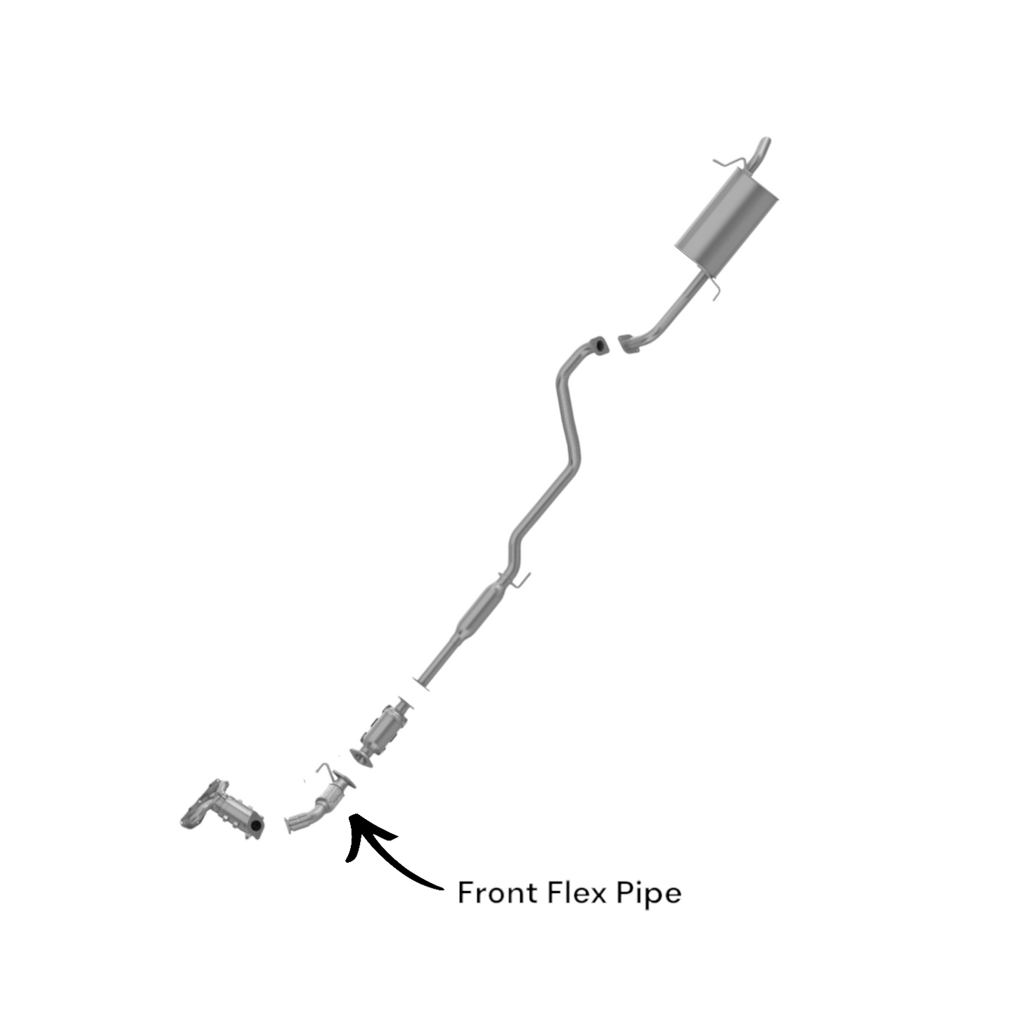 Hyundai Elantra 1.8L (2011-2016) Front Flex Pipe (California Emission Only)