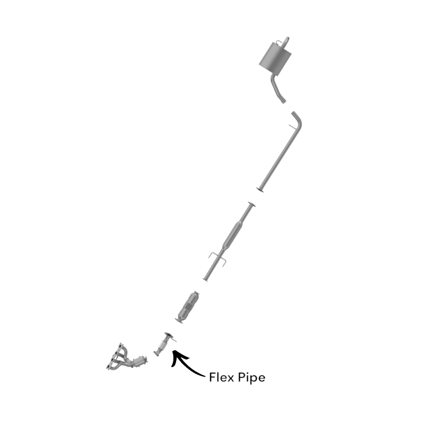 Hyundai Sonata 2.4L (2006-2008) Direct Fit Front Flex Pipe