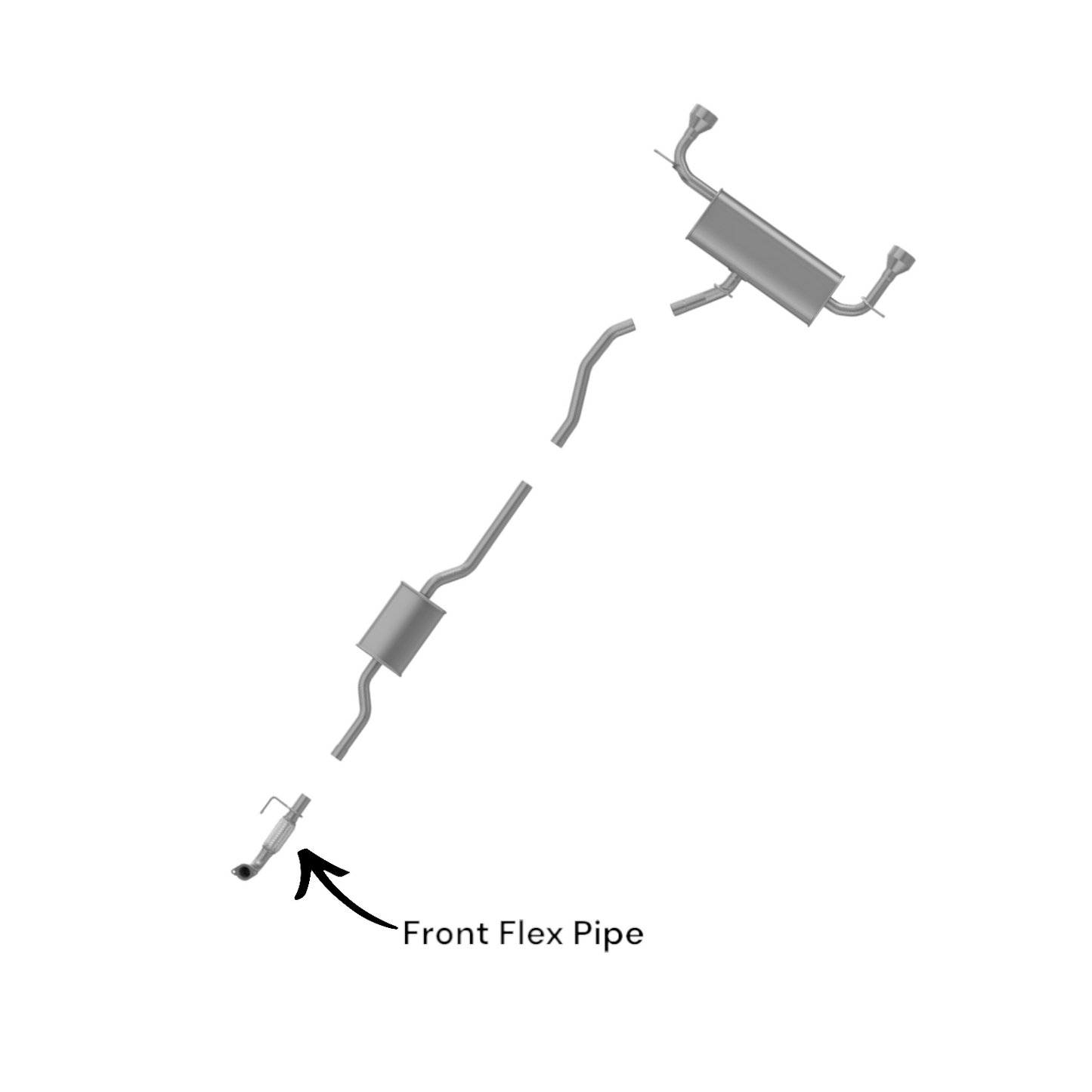 Ford Edge 2.0L (2012-2014) Front Flex Pipe