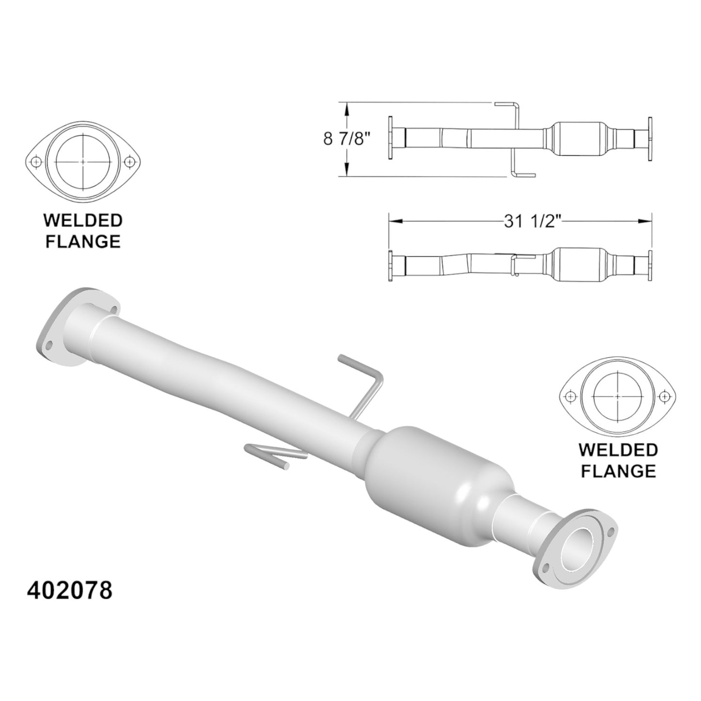 53432 - Toyota Tacoma 3.4L (2001-2004) V6 4WD/RWD 103.3/121.9 Wheelbase Catalytic Converter