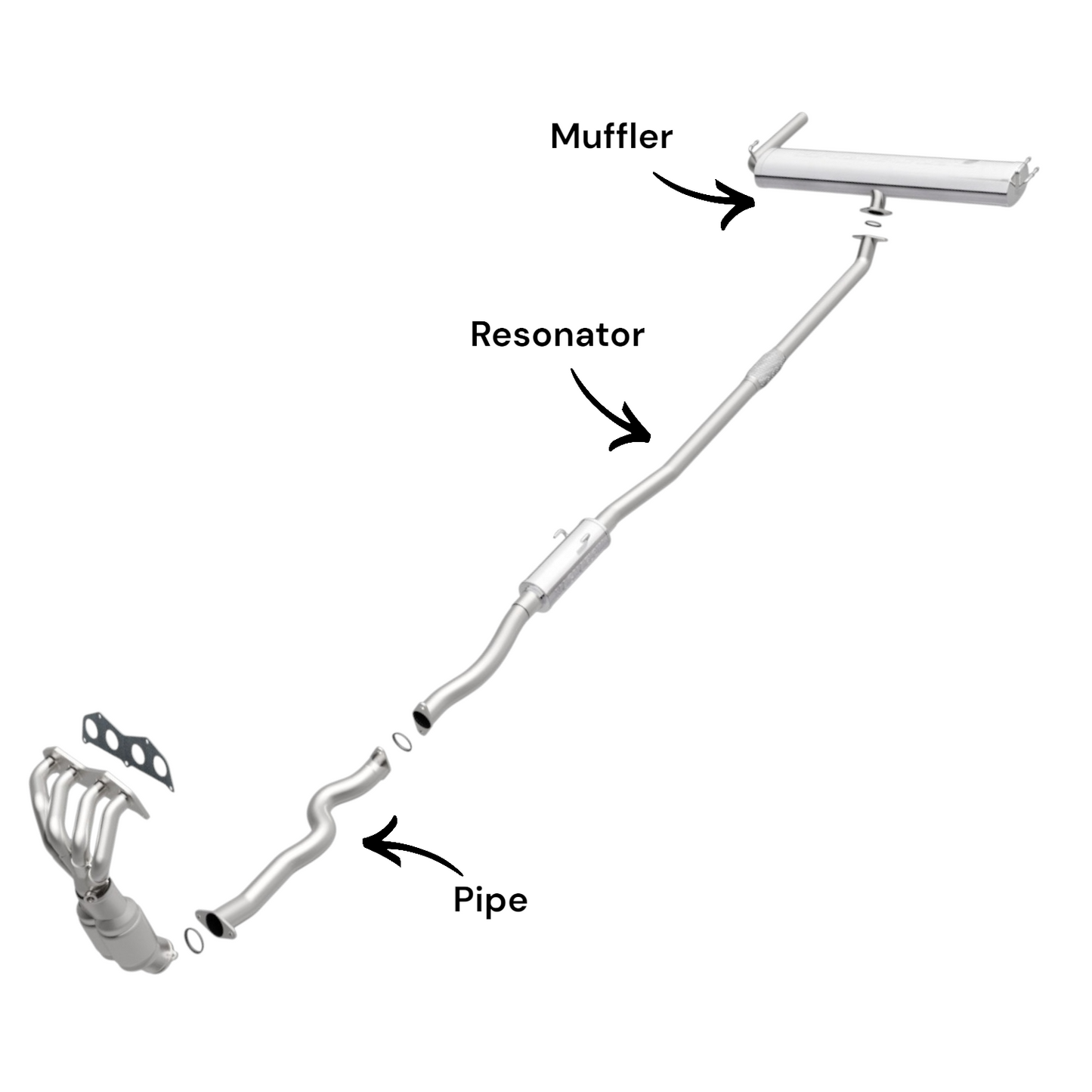 Toyota Rav4 2.0L (2001-2003) Pipe, Resonator and Muffler