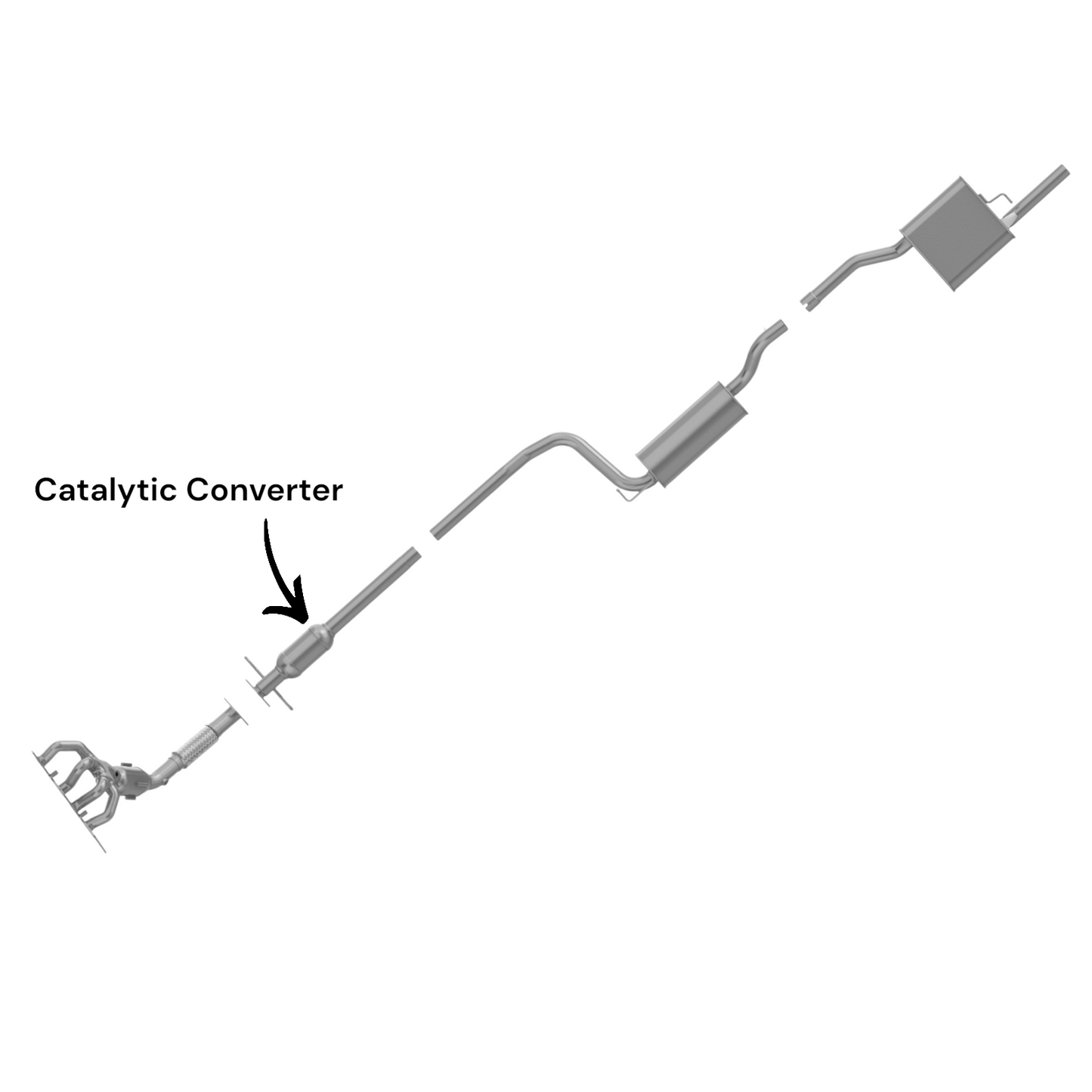 Ford Focus 2.0L (2005-2007) Rear Catalytic Converter