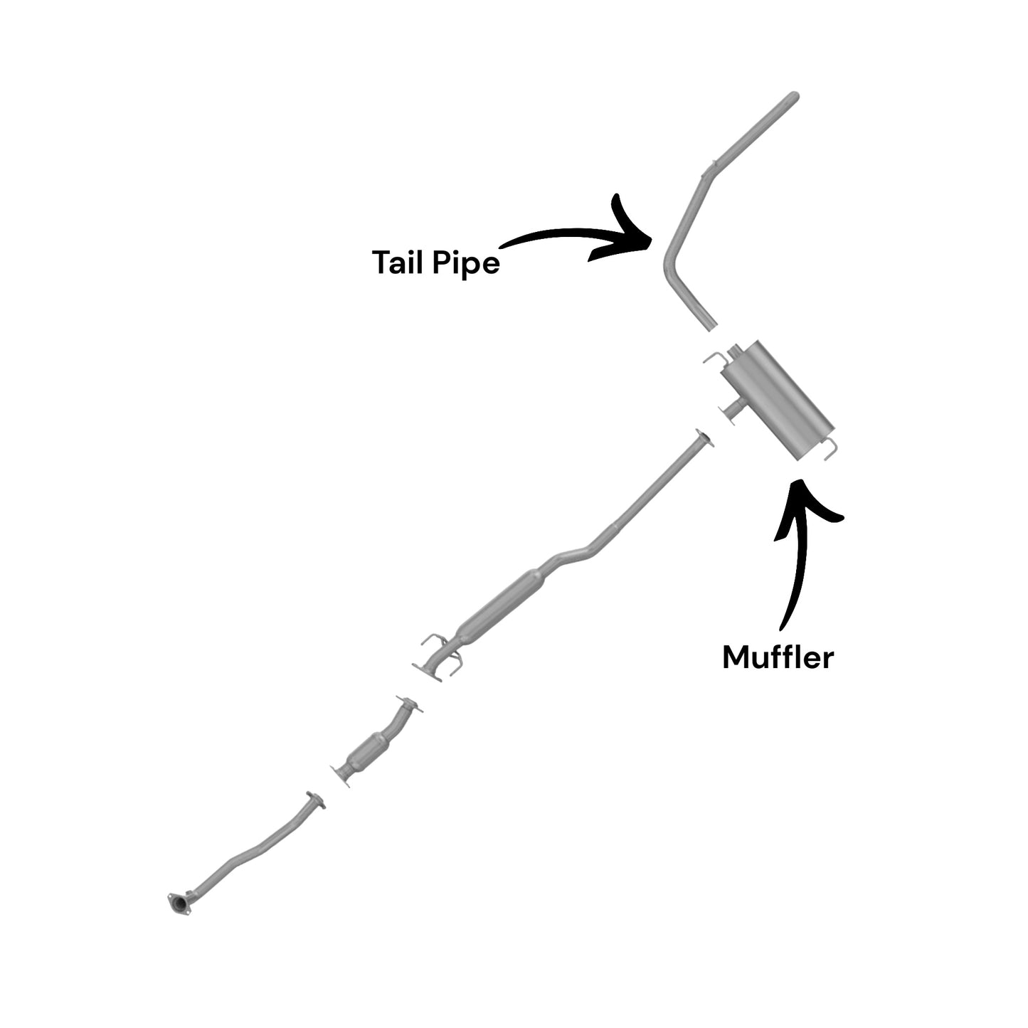 Toyota Sienna 2.7L (2011-2013) Muffler & Tail Pipe