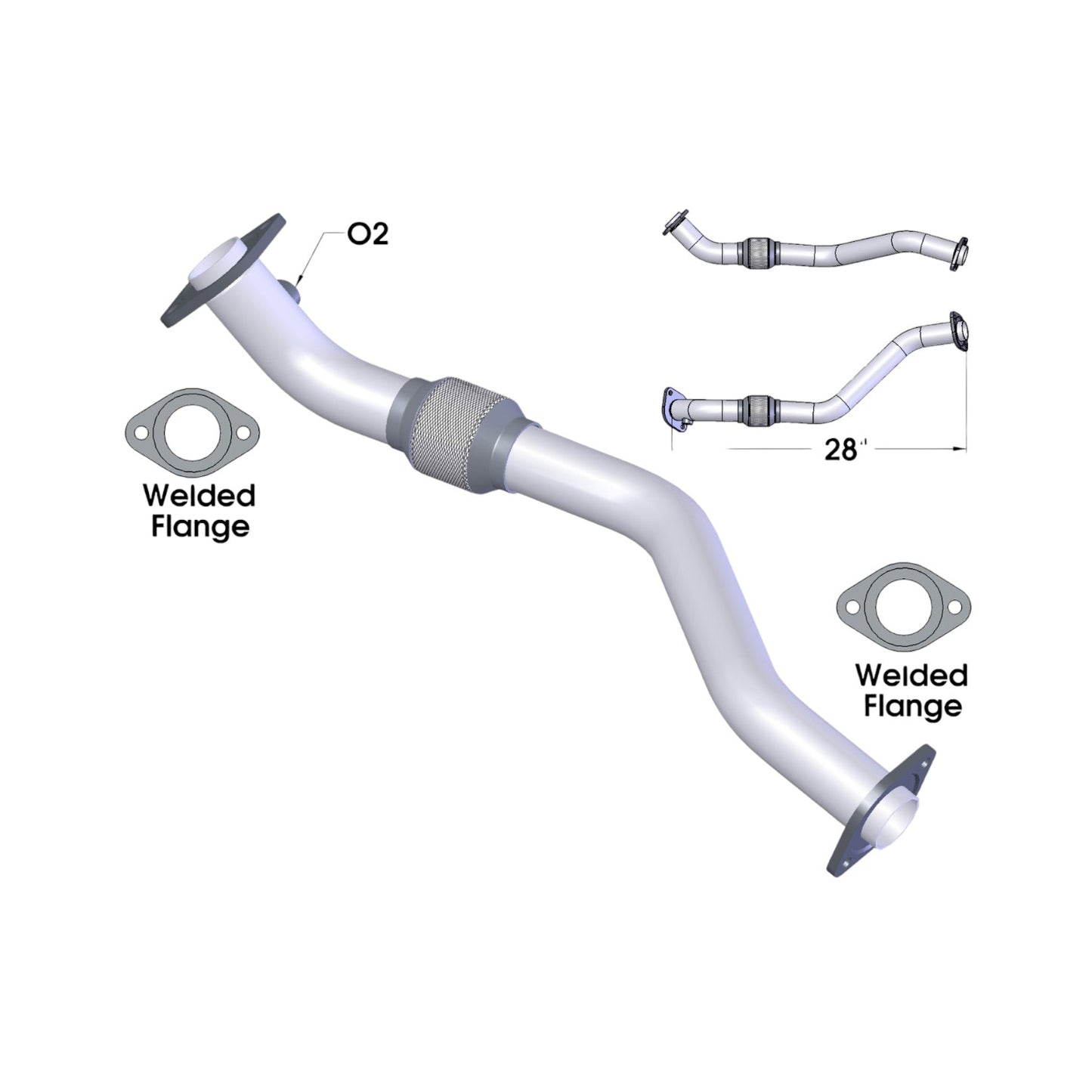 Toyota Sienna 3.3L V6 (2004,2005,2006) AWD Front Pipe