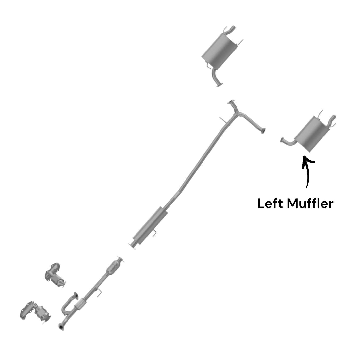 Toyota Avalon 3.5L (2005-2012) Left Muffler