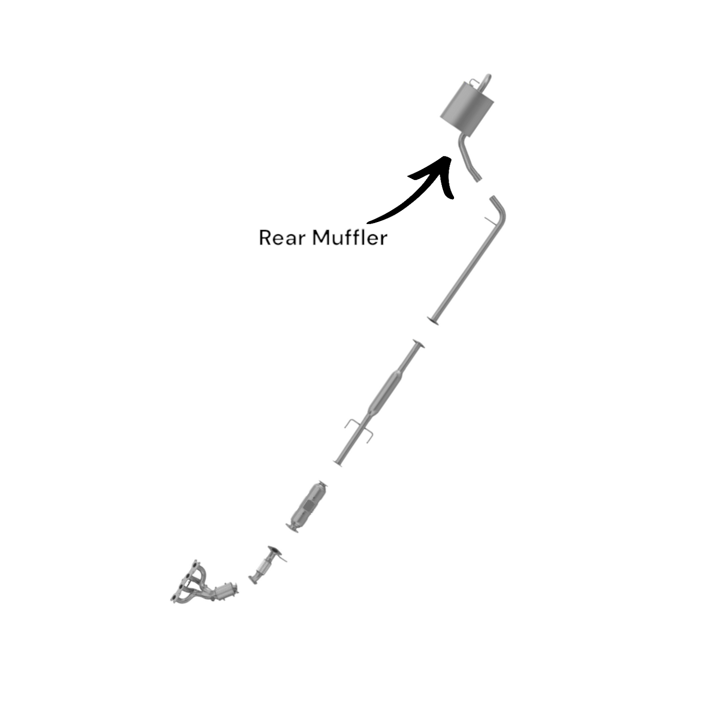 Hyundai Sonata 2.4L (2006-2010) Rear Muffler