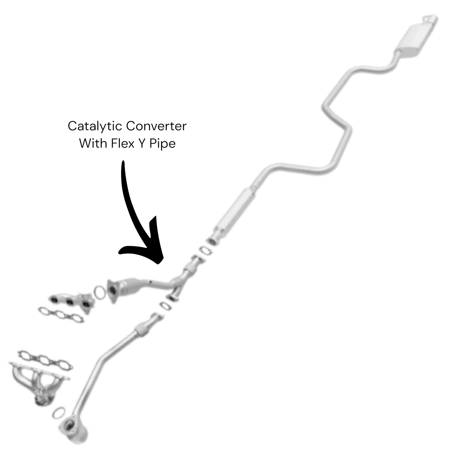 Chevrolet Malibu 3.5L 2005-2006 Flex Y Pipe Cat Converter
