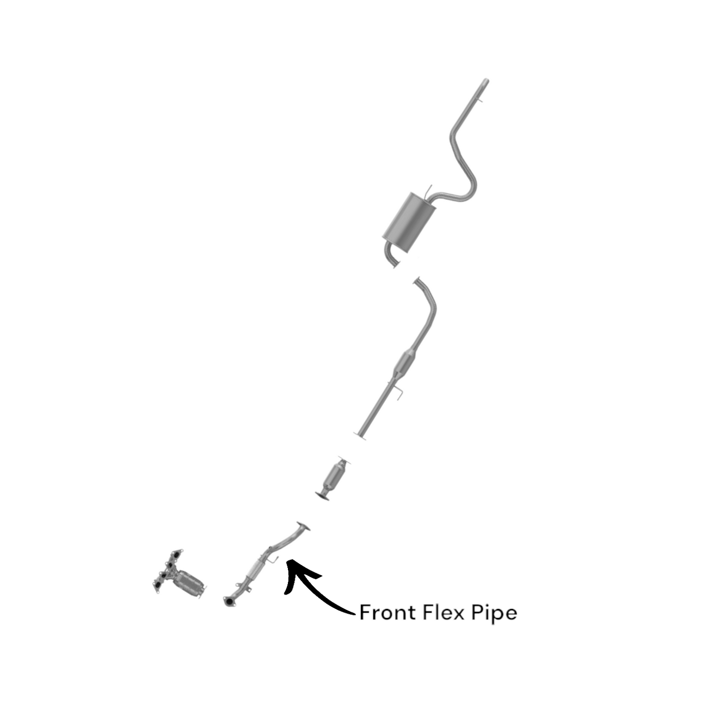 Hyundai Elantra 2.0L (2007-2012) Front Flex Pipe