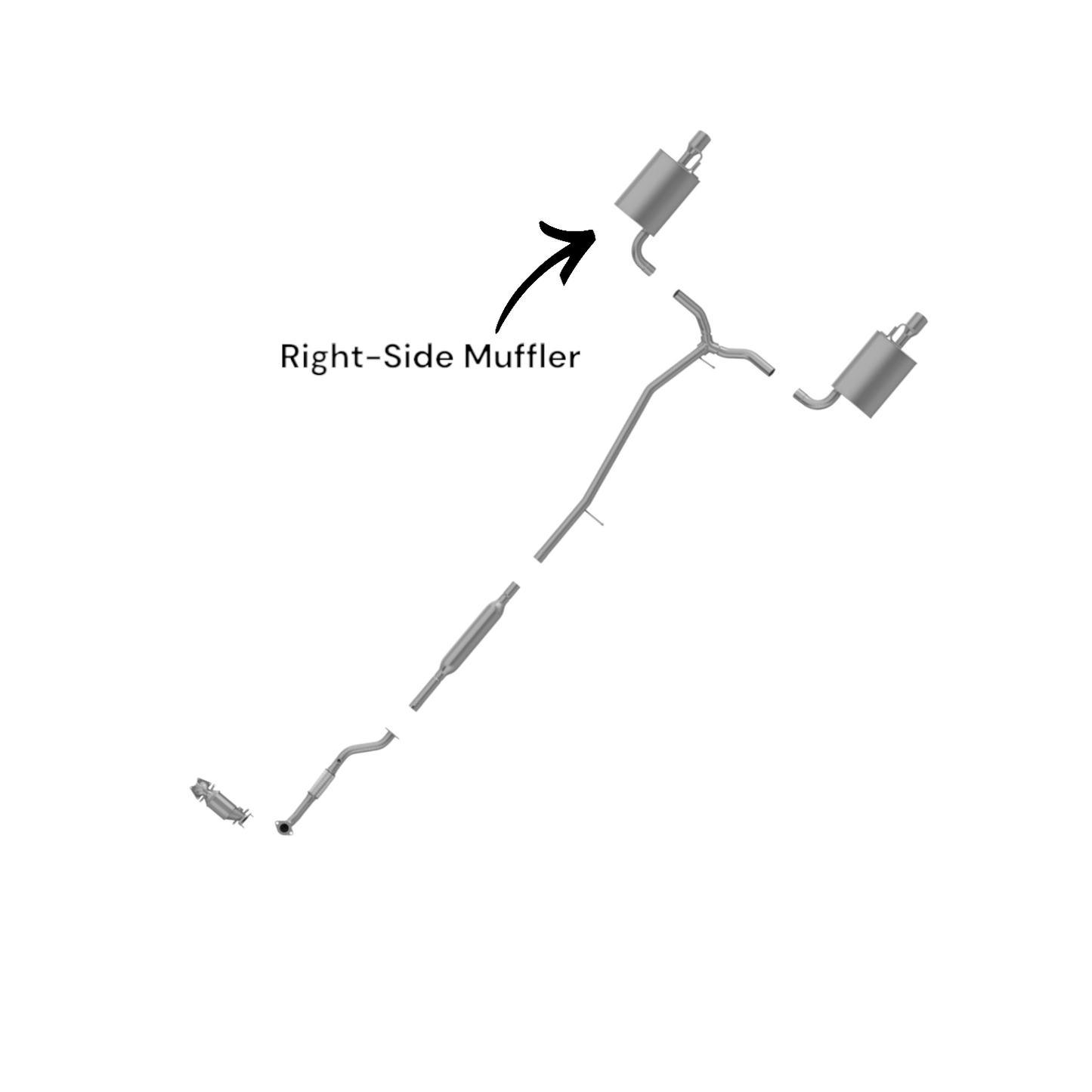 Ford Explorer 2.0L (2012-2015) Turbo Right-Side Muffler