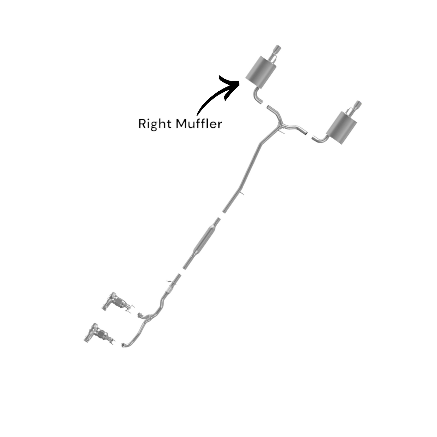 Ford Explorer 3.5L (2011-2015) Right Muffler