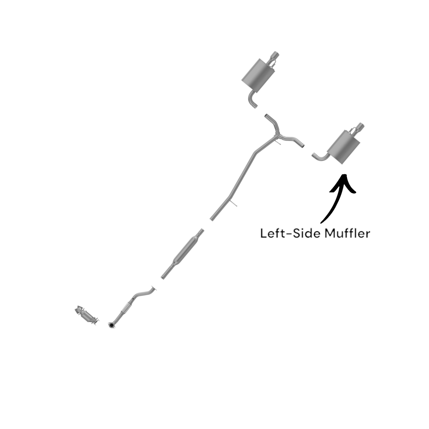 Ford Explorer 2.0L (2012-2015) Turbo Left Side Muffler