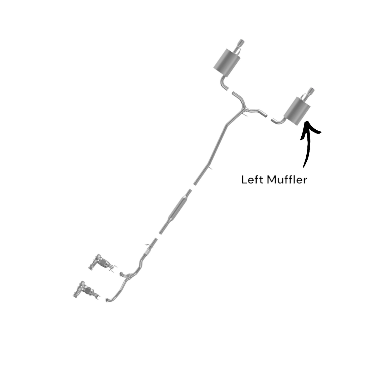 Ford Explorer 3.5L (2011-2015) Left Side Muffler