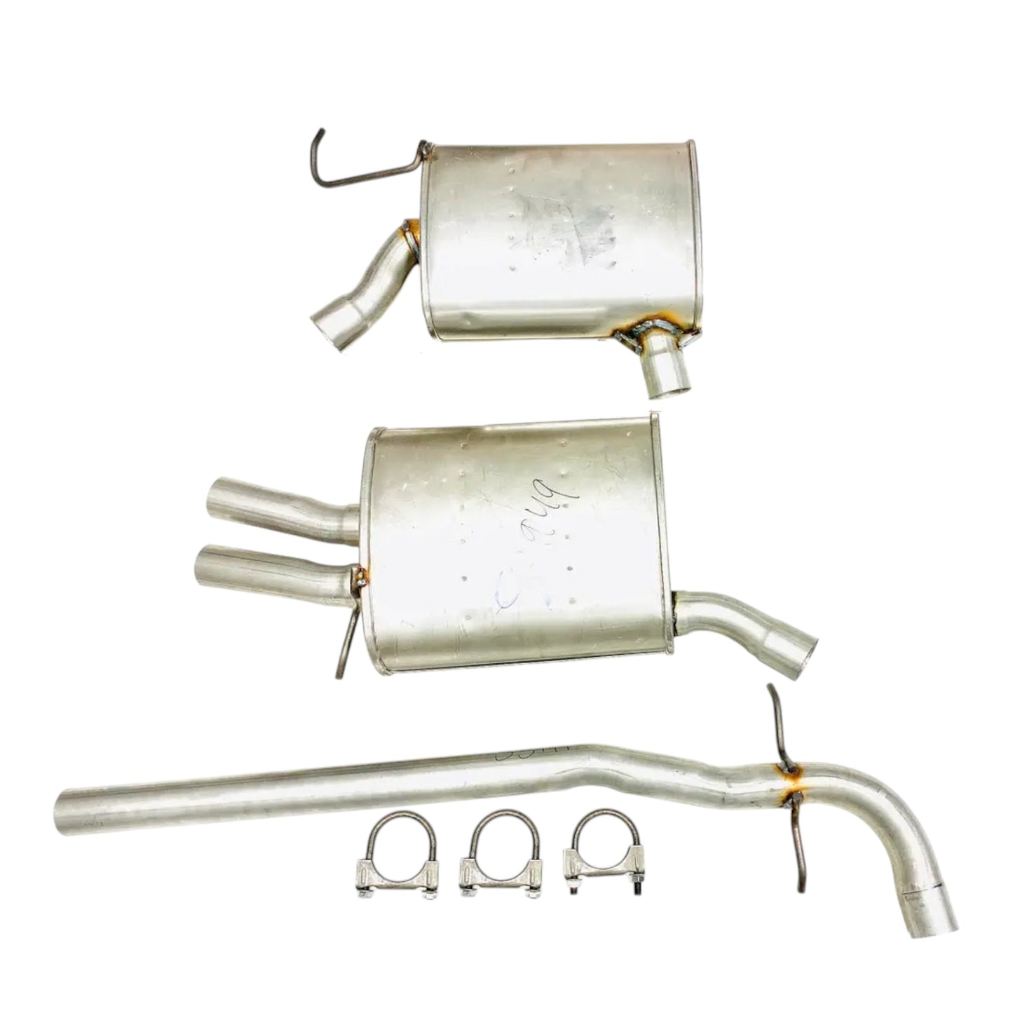 Volkswagen Jetta 2.0L (2011-2017) Middle Resonator, Rear Muffler and Pipe