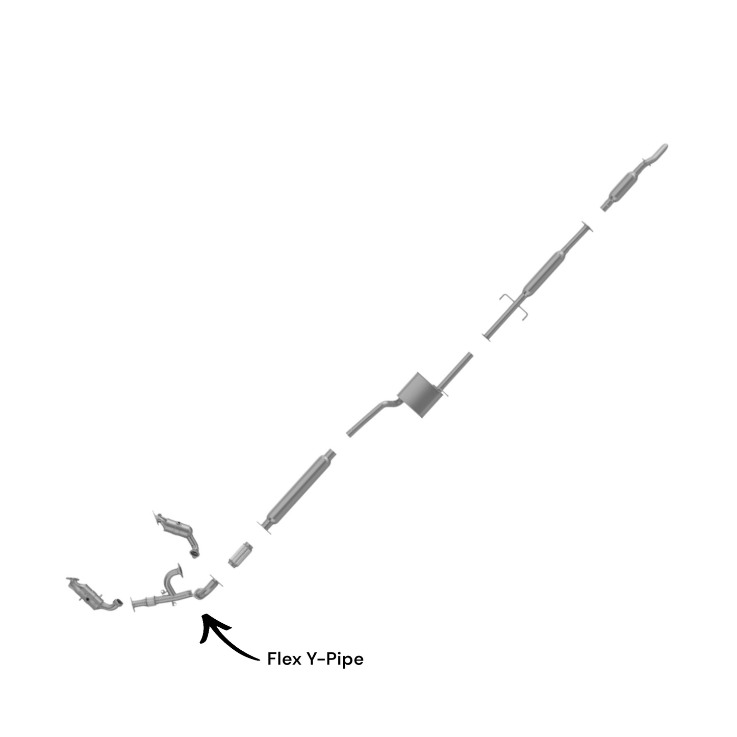 RAM Promaster 1500 3.6L (2014-2017) Front Flex Y Pipe