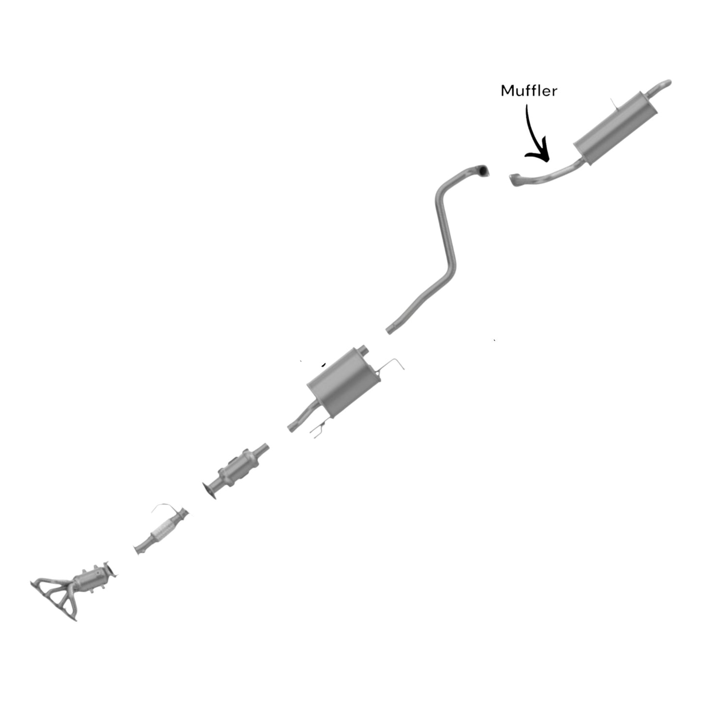 Kia Soul 2.0L (2014-2016) Rear Muffler