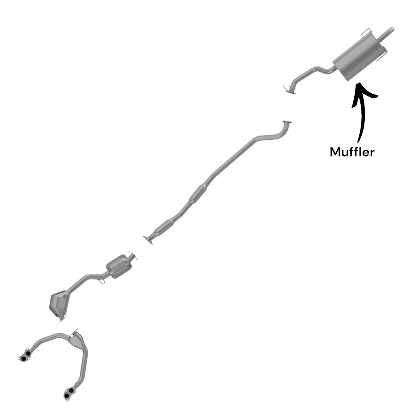 Subaru Legacy 2.5L (2000-2004) (Wagon) Rear Muffler
