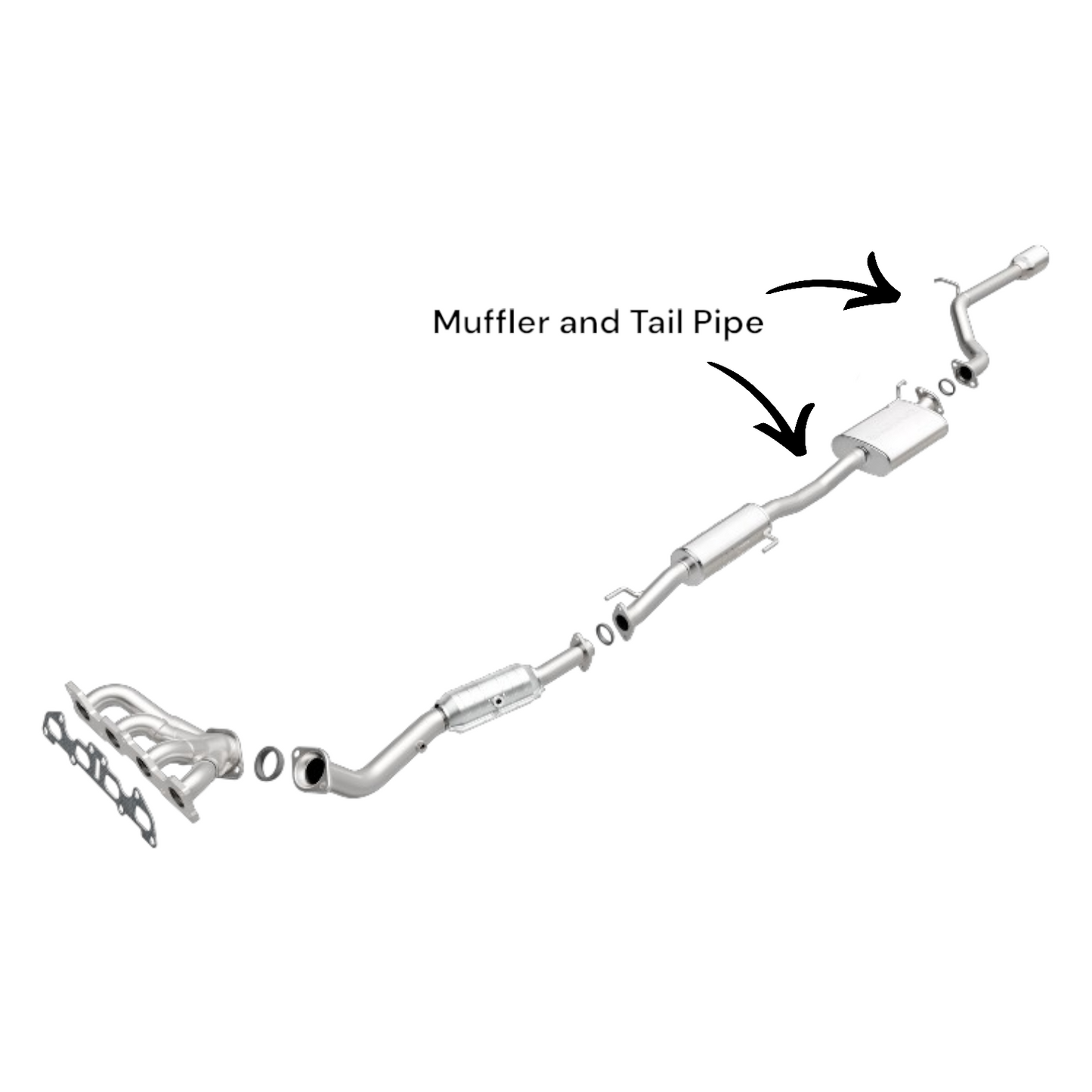 Honda Element 2.4L (2003-2011) Muffler With Tail Pipe