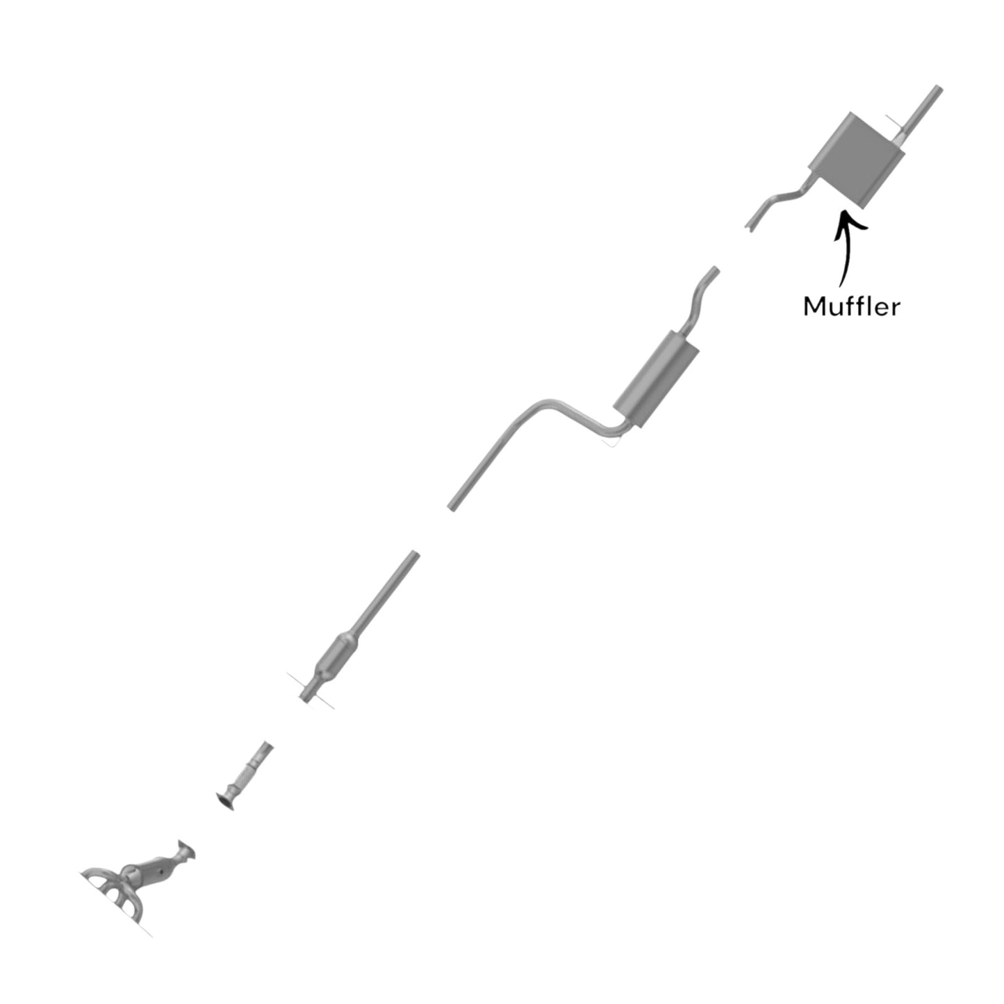 Ford Focus 2.3L (2003-2007) (Sedan) Rear Muffler