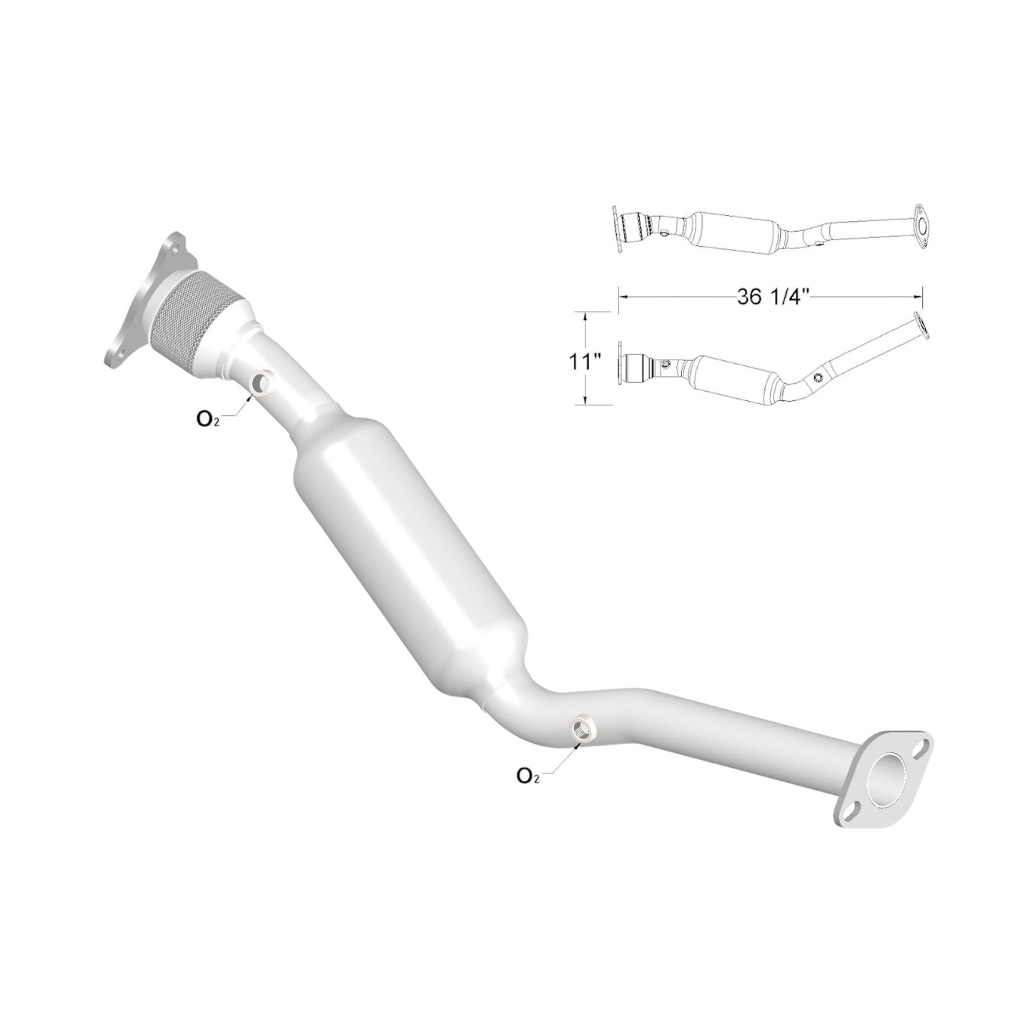 Chevrolet Cobalt 2.4L (2006, 2007) V4 Catalytic Converter