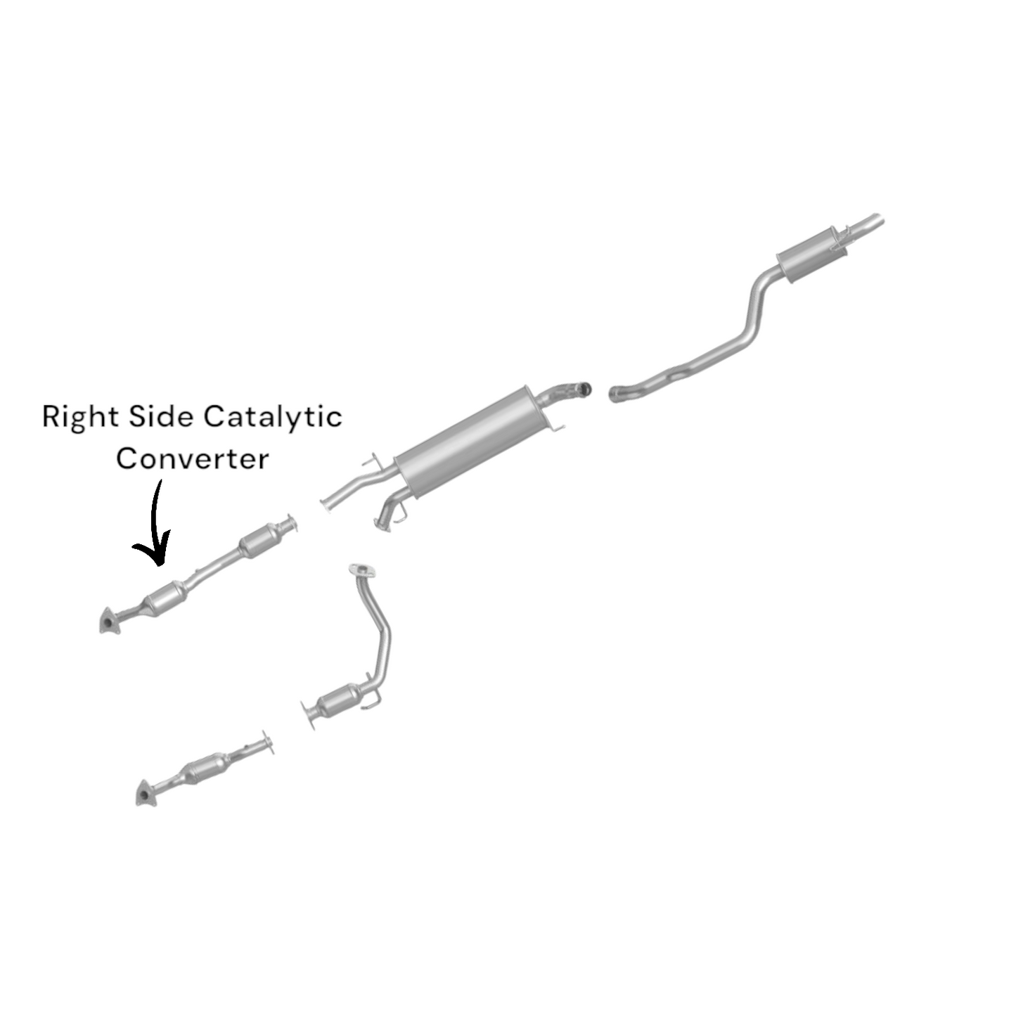 Toyota Sequoia 4.6L (2010-2012) V8 & Toyota Sequoia 5.7L (2008-2019 ) V8 Right Side Catalytic Converter