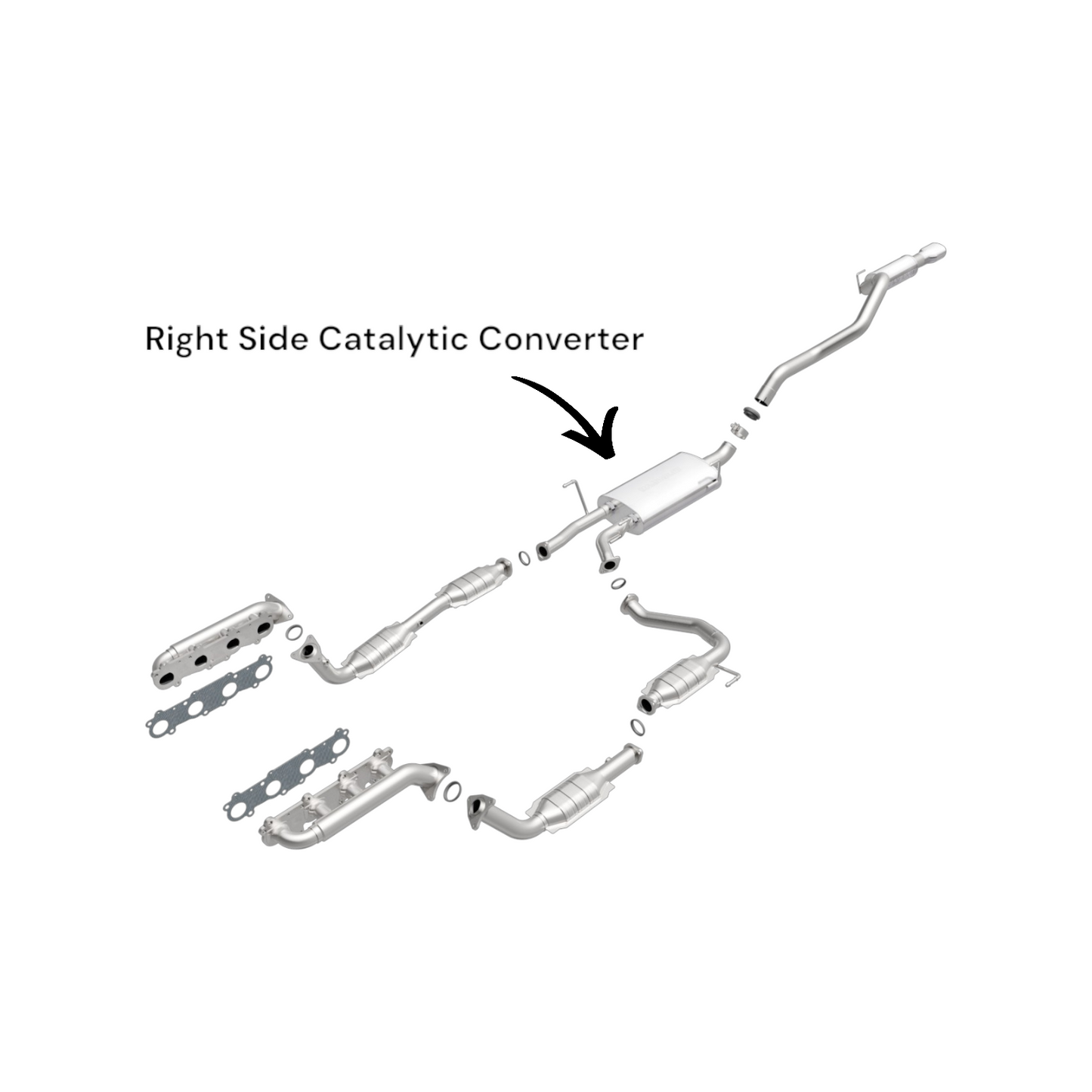 Convertisseur catalytique droit pour Toyota Sequoia 5.7L (2008-2019) V8