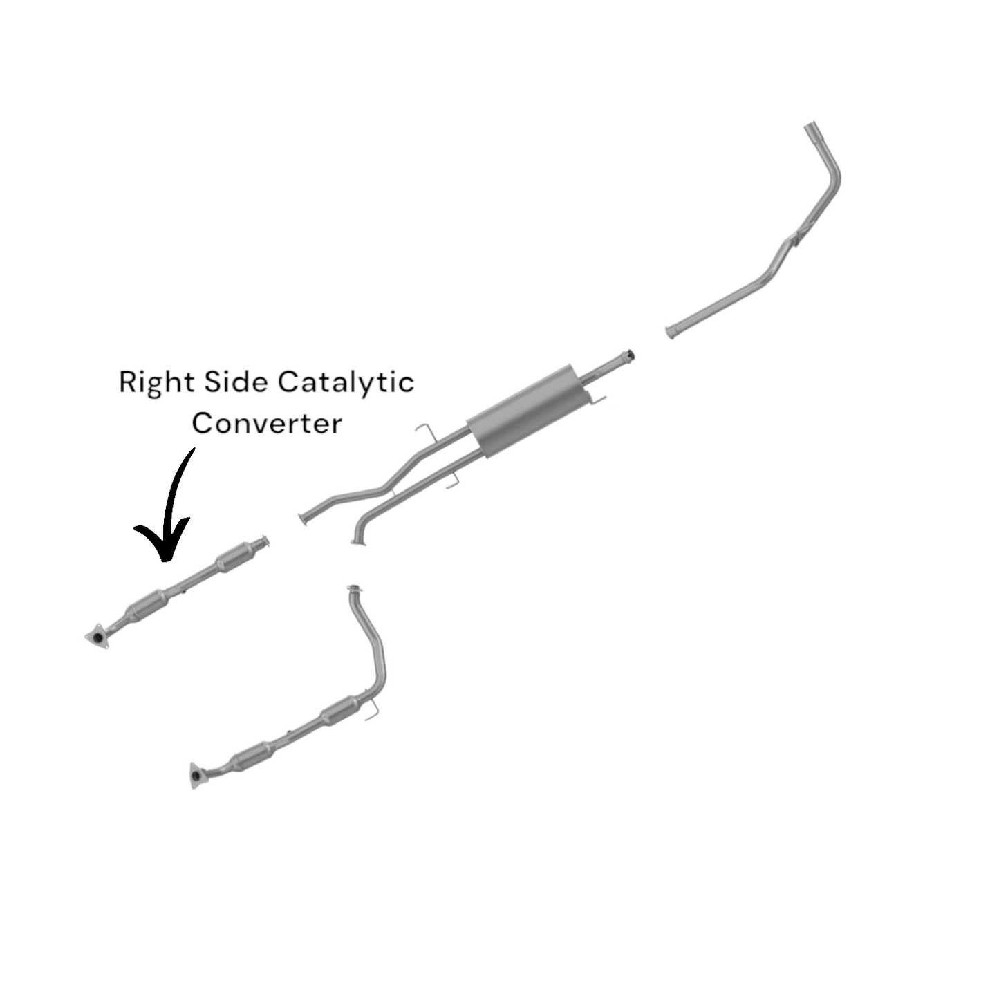 Toyota Tundra 4.0L (2007, 2008, 2009, 2010, 2011) V6 126.8 Wheelbase Right Side Catalytic Converter