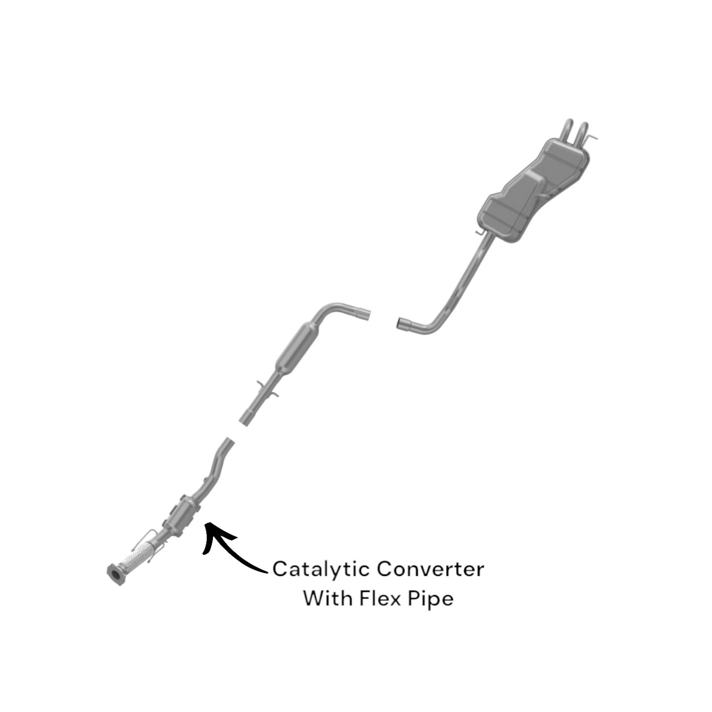 Volkswagen Beetle 2.5L (2006-2010) V5 Front Catalytic Converter With Flex Pipe