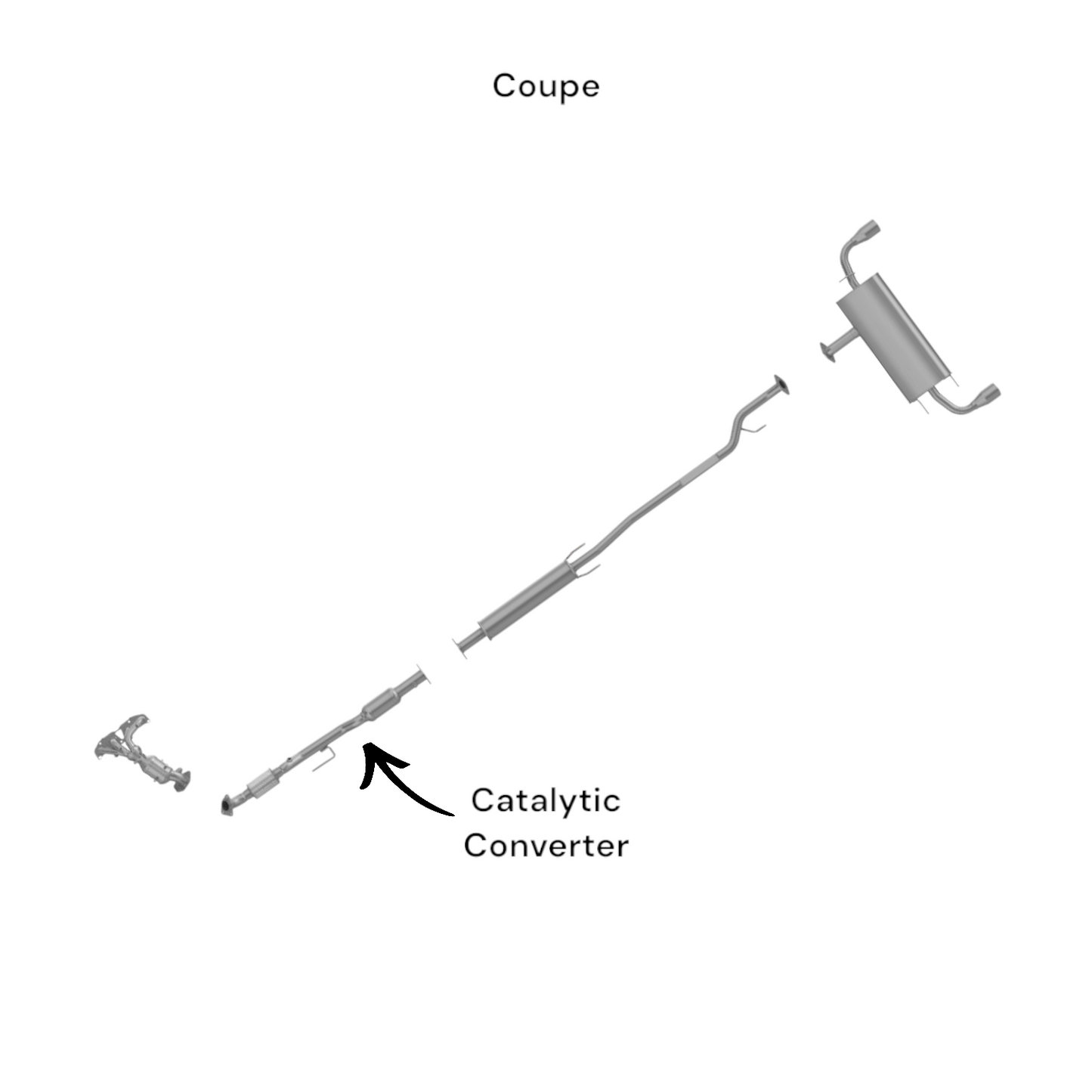 54782 - Nissan Altima 2.5L (2007-2018) V4 Direct Fit Catalytic Converter