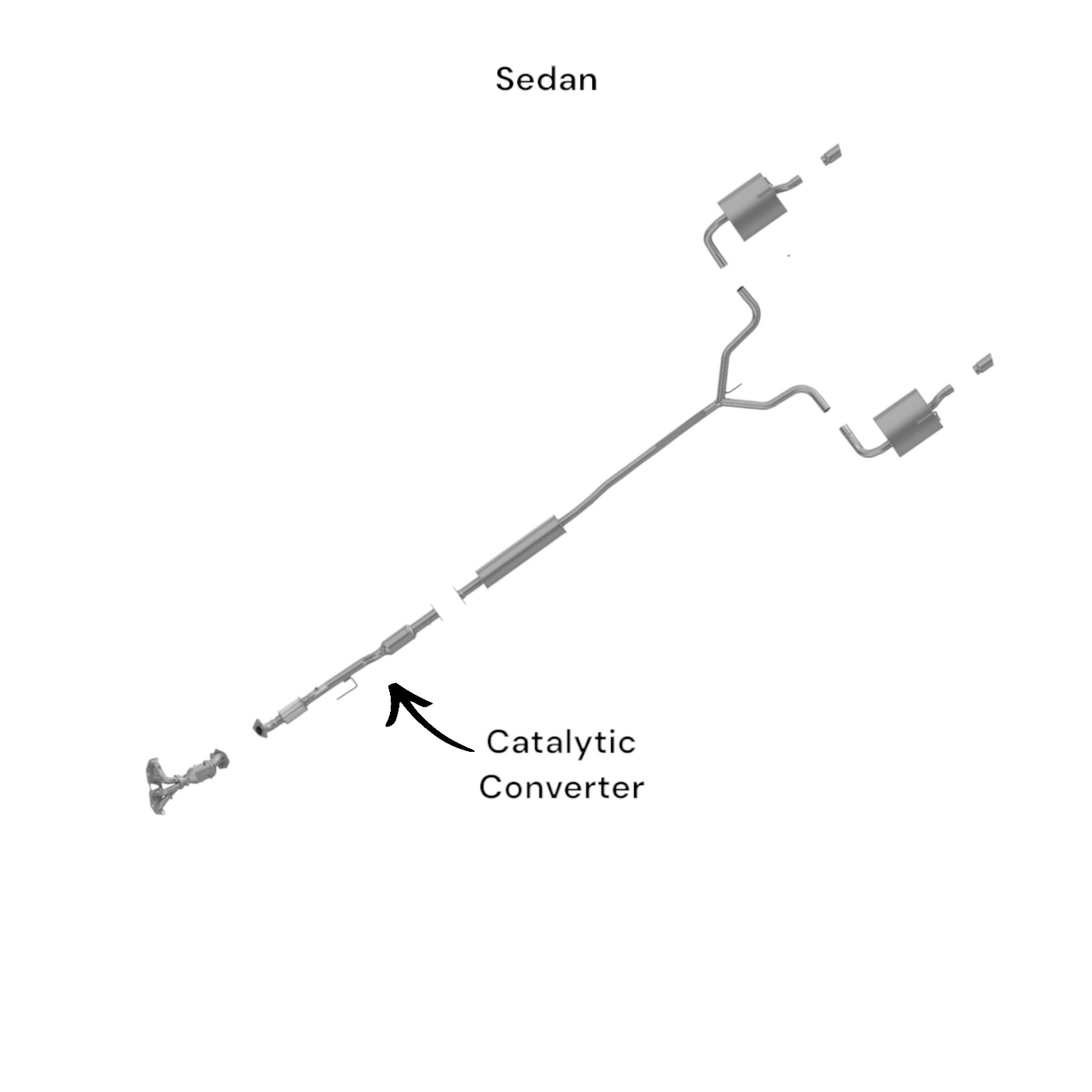 54782 - Nissan Altima 2.5L (2007-2018) V4 Direct Fit Catalytic Converter