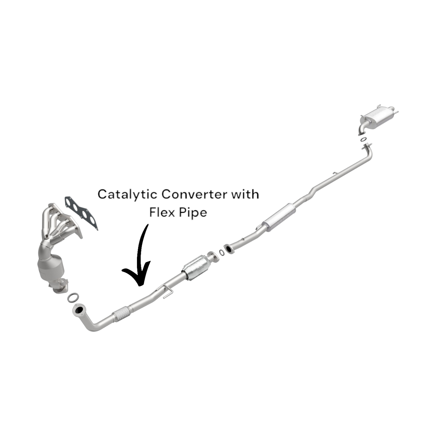 54787 - Toyota Camry 2.5L (2010 & 2011) Catalytic Converter with Flex Pipe