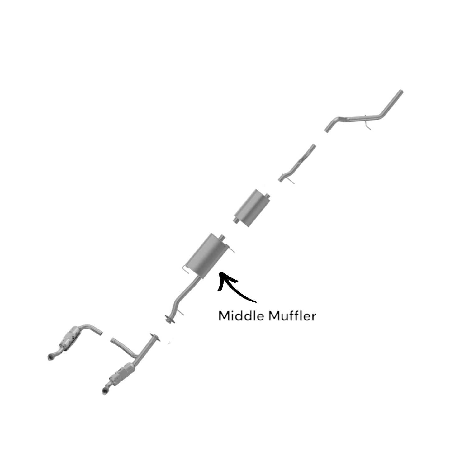 Ford Explorer Sport Trac 4.6L (2007-2010) Middle Muffler