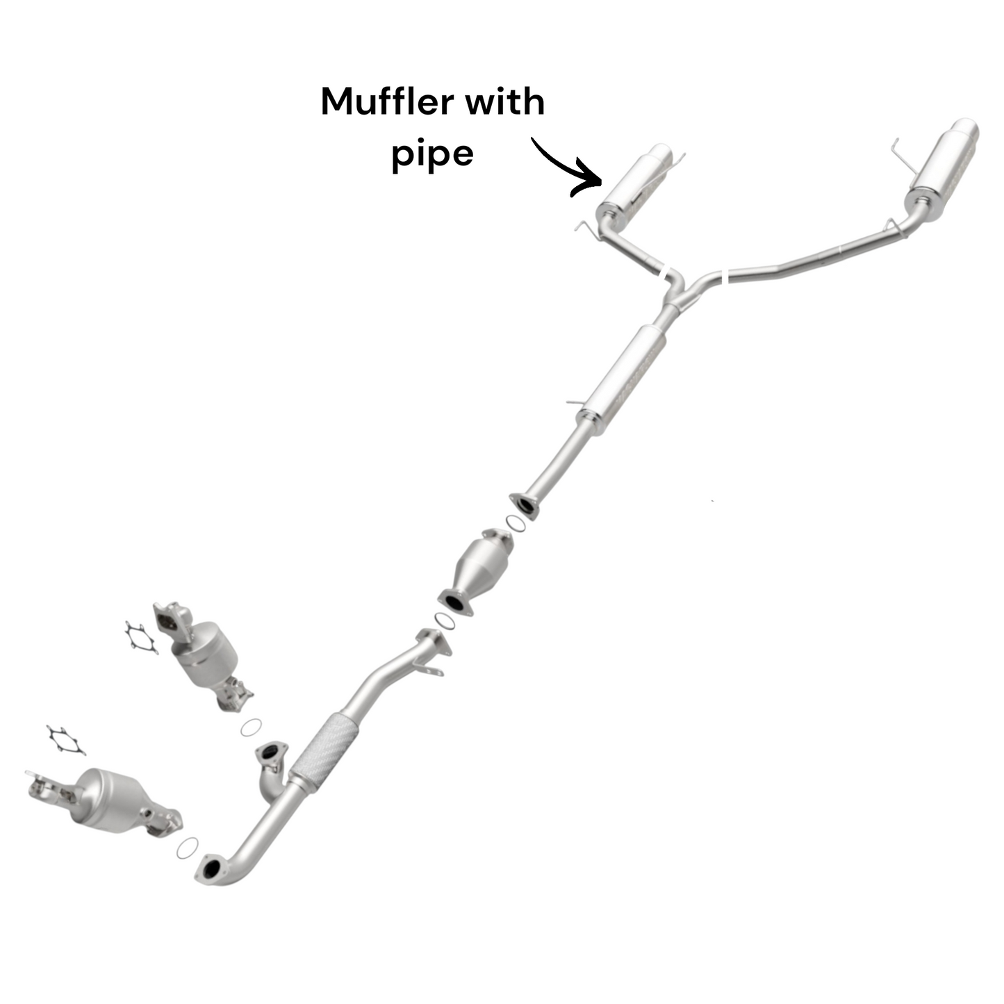 Honda Pilot 3.5L (2009-2015) Pipe with Right Side Muffler